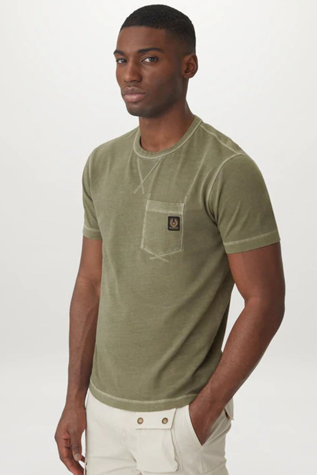 Belstaff Cep Detaylı Yuvarlak Yaka T-shirt-Libas Trendy Fashion Store