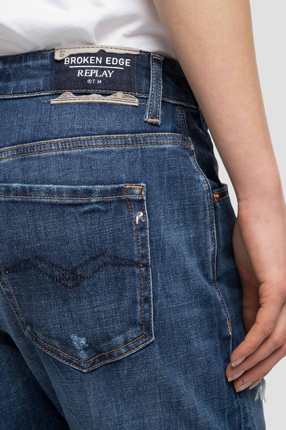 Replay Marty Yırtık Detaylı Streç Slim Boyfriend Fit Jeans-Libas Trendy Fashion Store