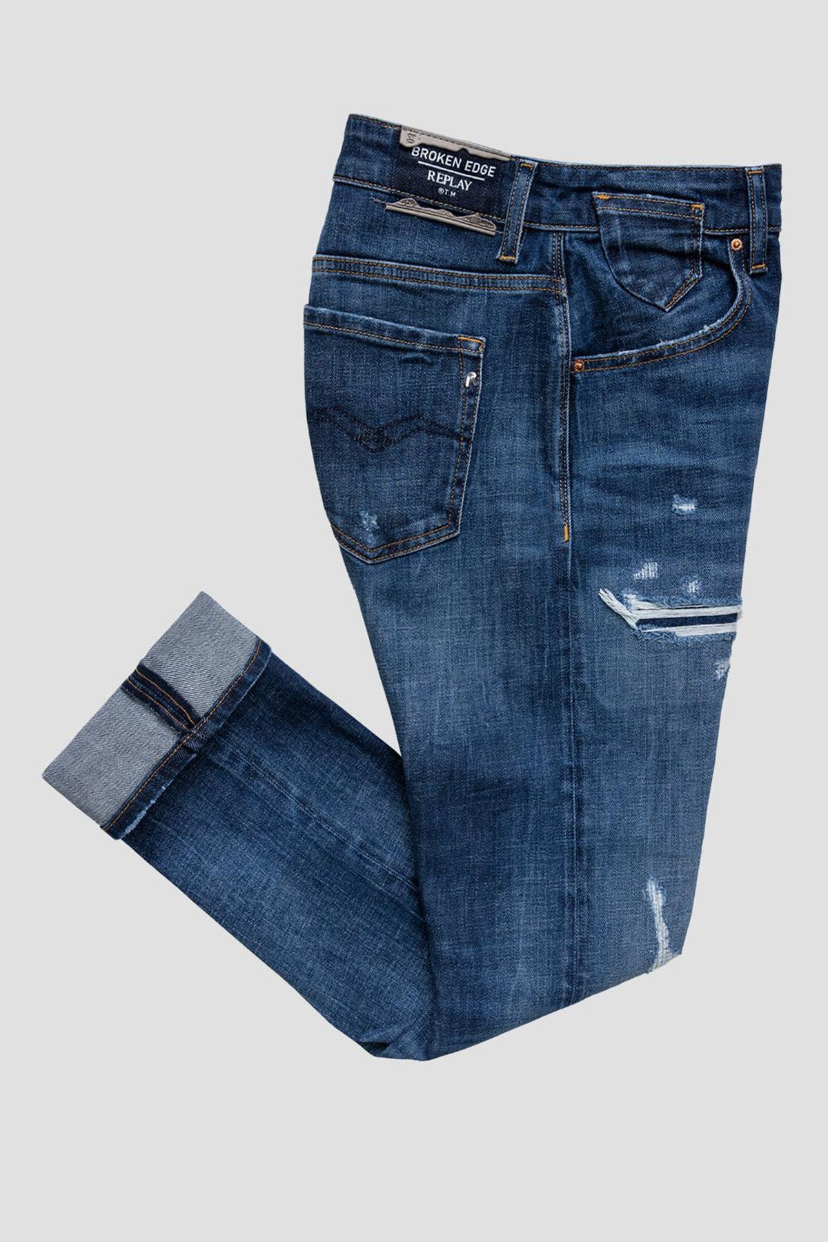 Replay Marty Yırtık Detaylı Streç Slim Boyfriend Fit Jeans-Libas Trendy Fashion Store