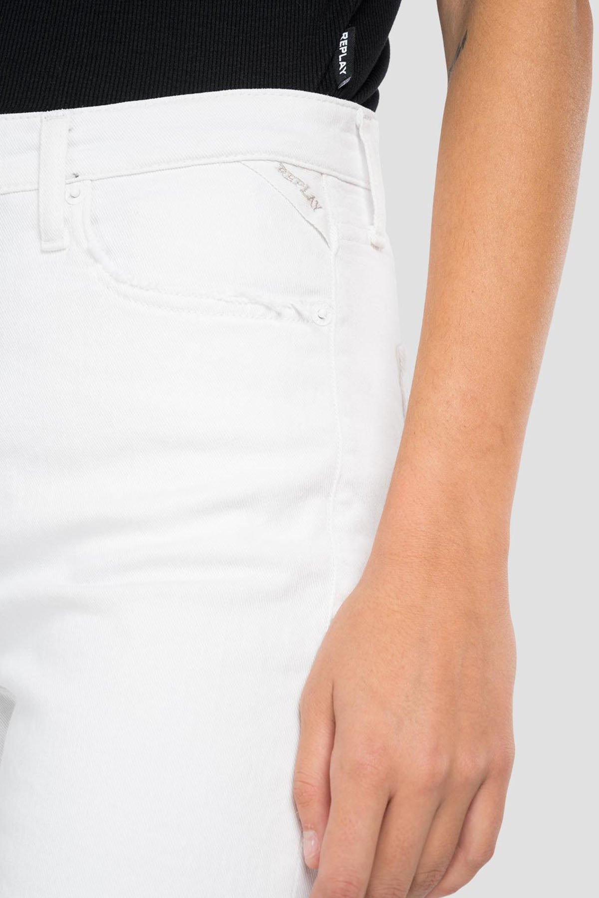 Replay Fahra Crop Geniş Paça Yüksek Bel Jeans-Libas Trendy Fashion Store