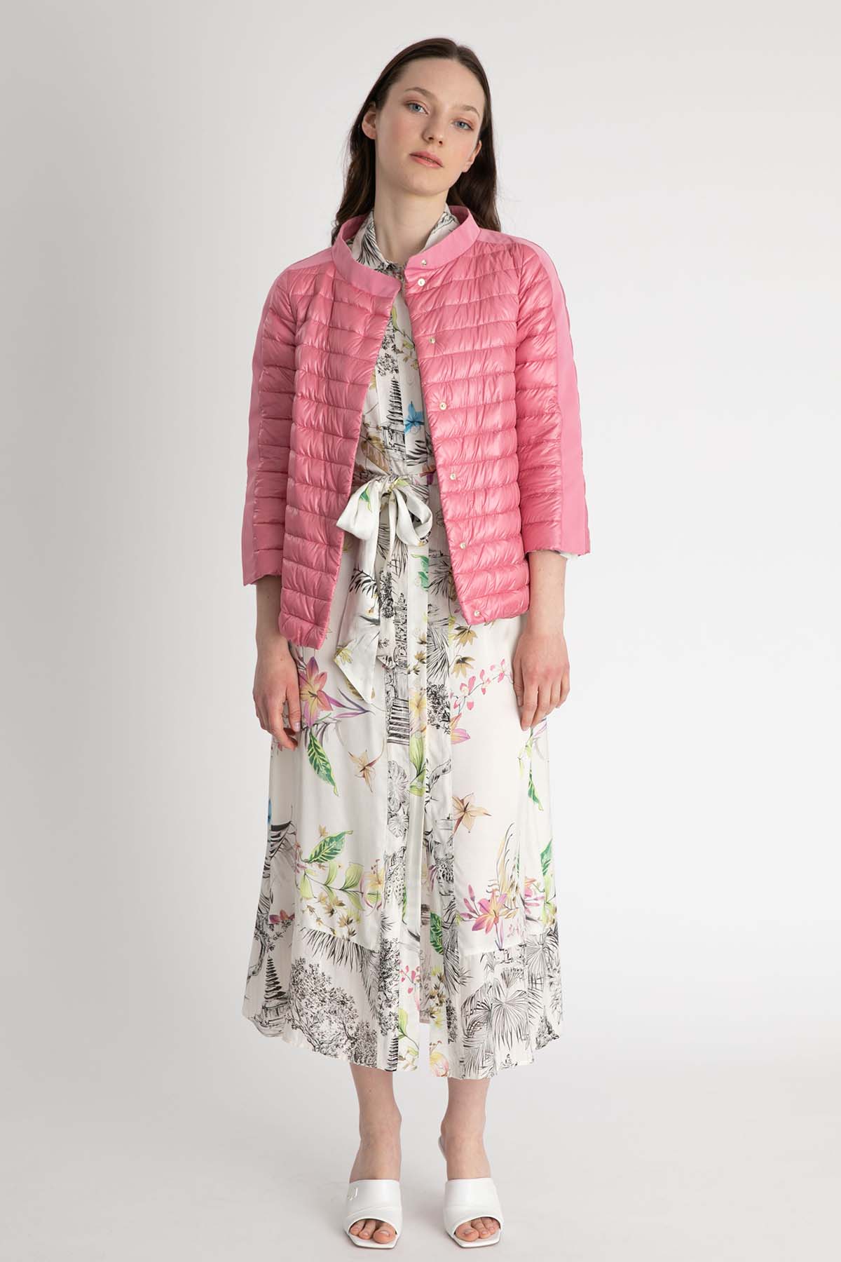 Replay Desenli Belden Kuşaklı Maxi Gömlek Elbise-Libas Trendy Fashion Store