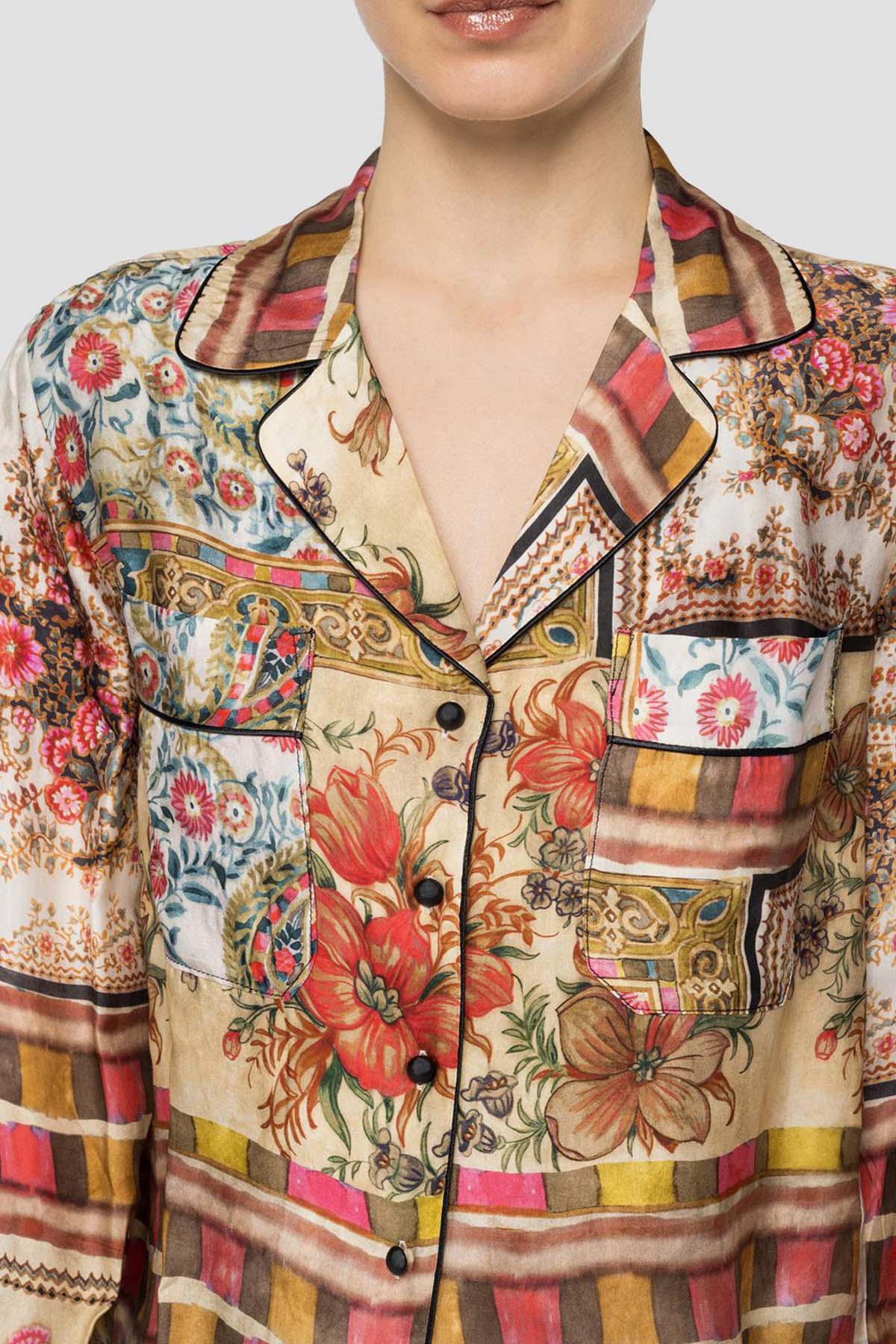 Replay Apaş Yaka Desenli Gömlek-Libas Trendy Fashion Store