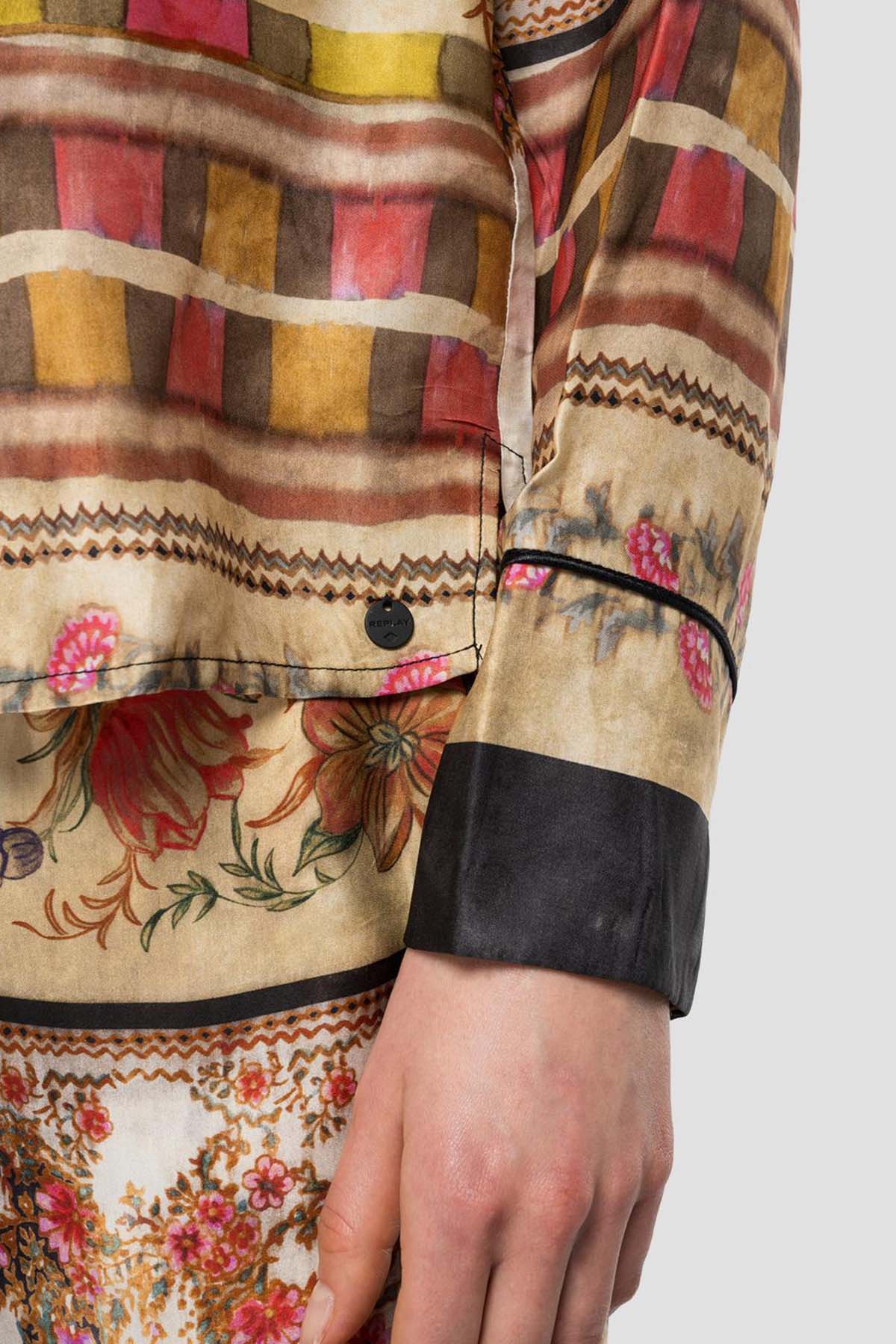 Replay Apaş Yaka Desenli Gömlek-Libas Trendy Fashion Store