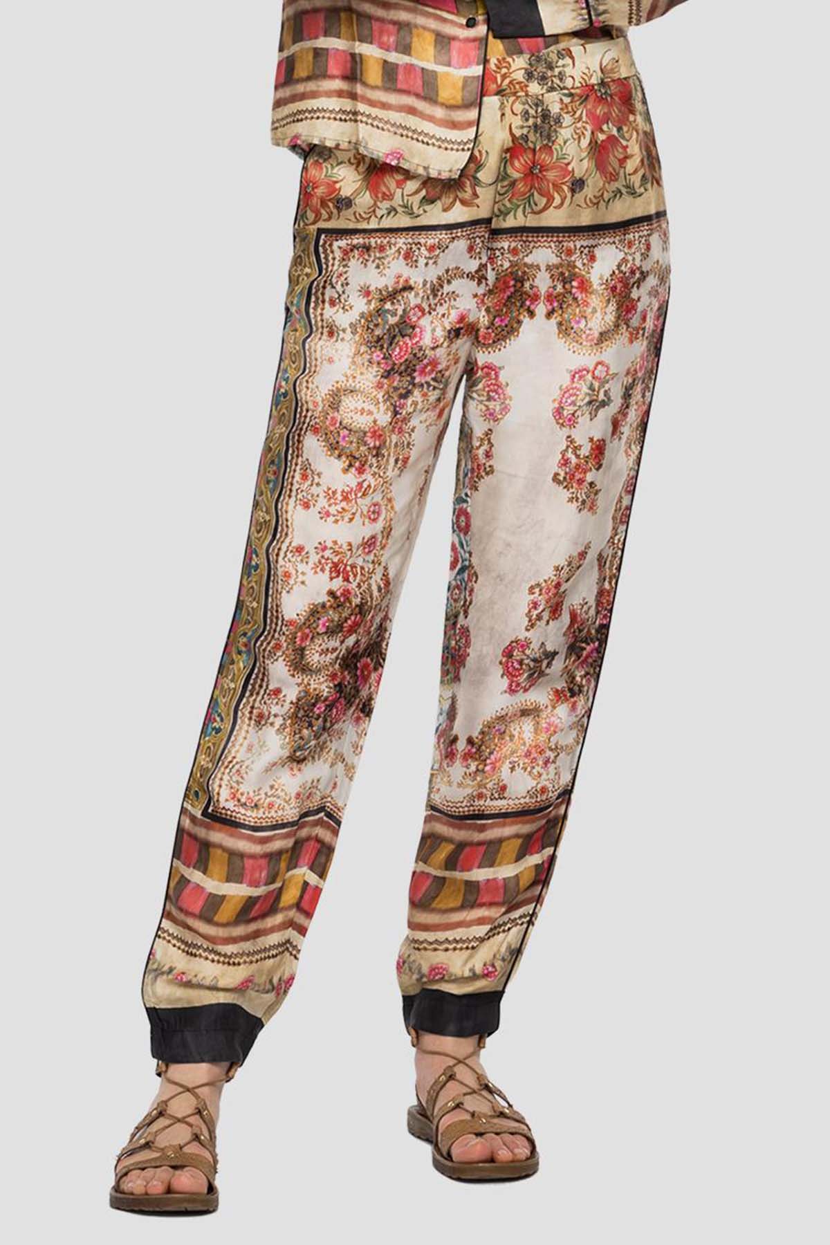 Replay Beli Lastikli Desenli Yüksek Bel Pantolon-Libas Trendy Fashion Store