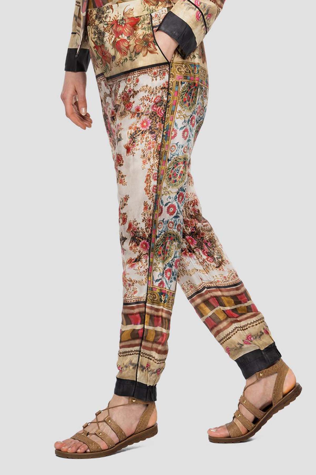 Replay Beli Lastikli Desenli Yüksek Bel Pantolon-Libas Trendy Fashion Store