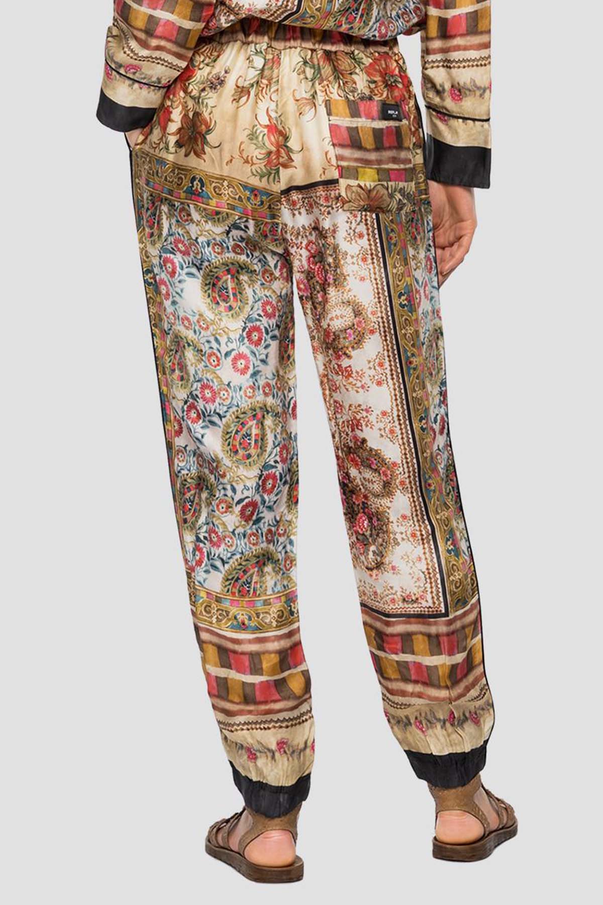 Replay Beli Lastikli Desenli Yüksek Bel Pantolon-Libas Trendy Fashion Store