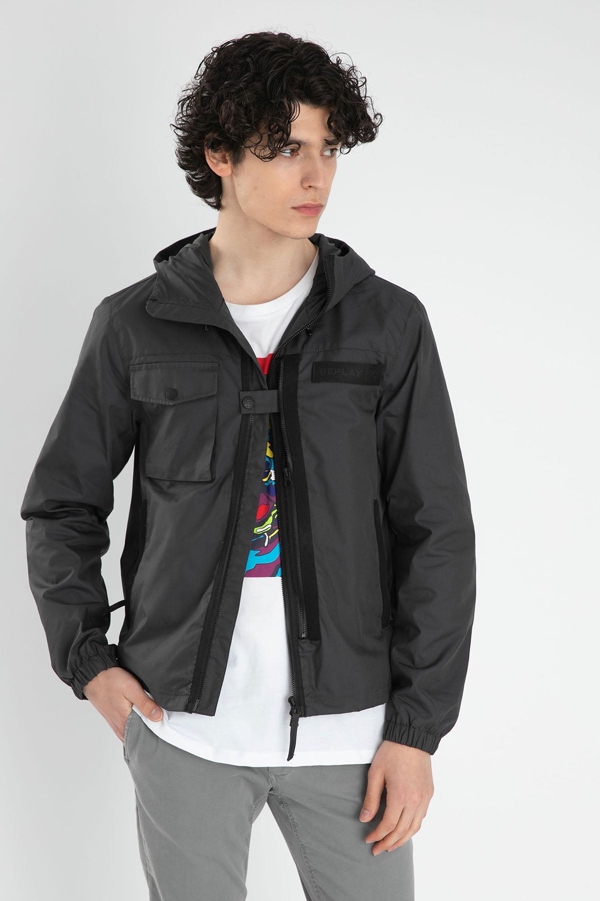 Replay Kapüşonlu Kapaklı Cep Detaylı Mont-Libas Trendy Fashion Store