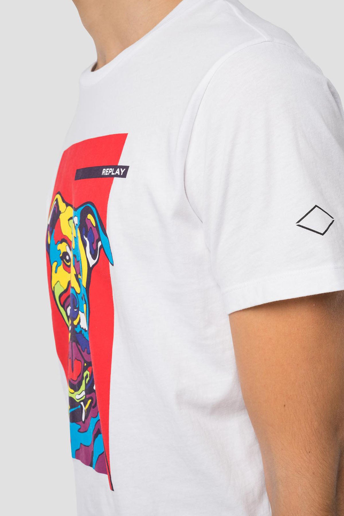 Replay Yuvarlak Yaka Köpek Grafikli T-shirt-Libas Trendy Fashion Store