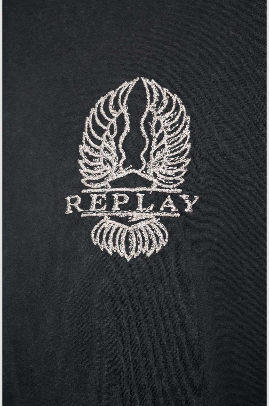 Replay Nakış Logolu Yuvarlak Yaka T-shirt-Libas Trendy Fashion Store