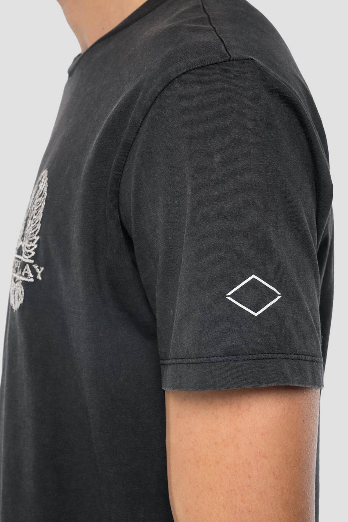 Replay Nakış Logolu Yuvarlak Yaka T-shirt-Libas Trendy Fashion Store