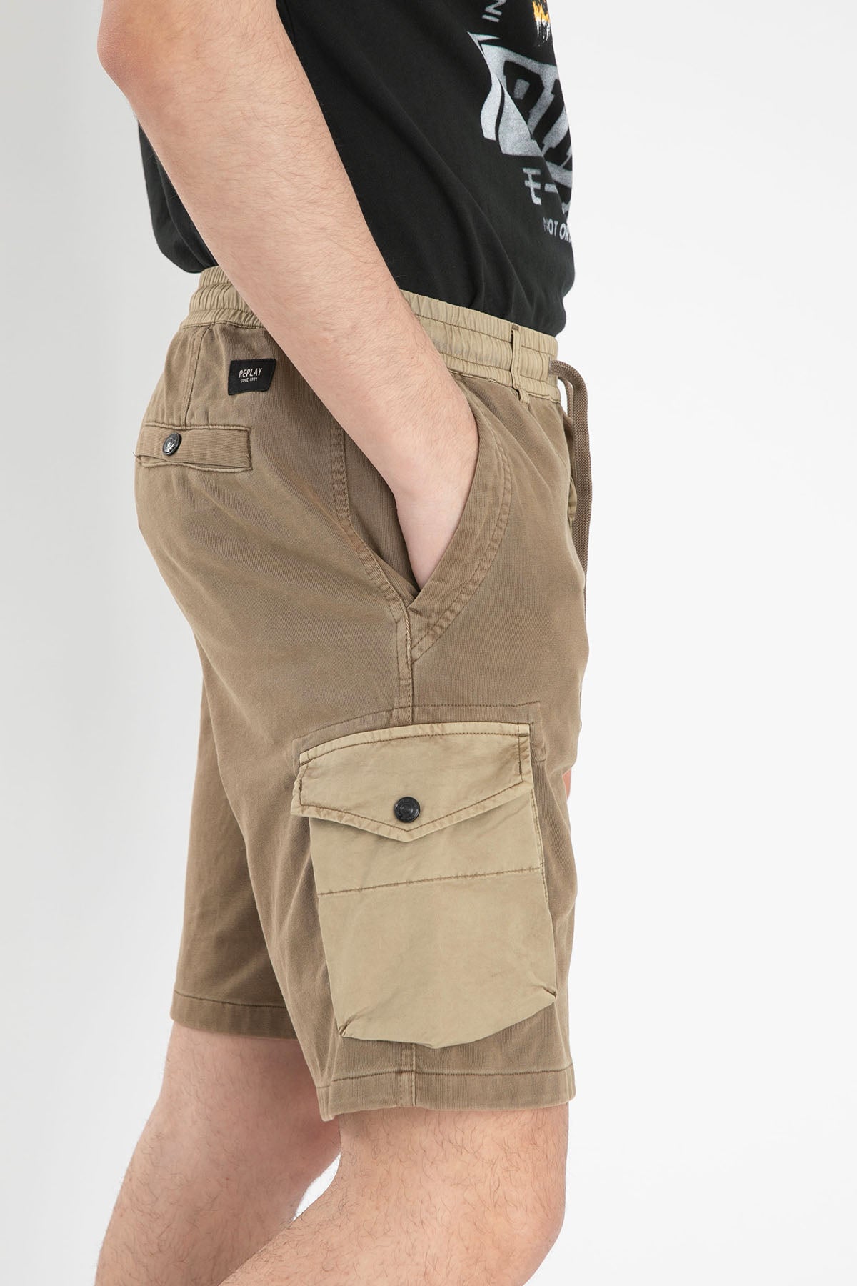 Replay Beli Lastikli Kargo Cepli Şort-Libas Trendy Fashion Store