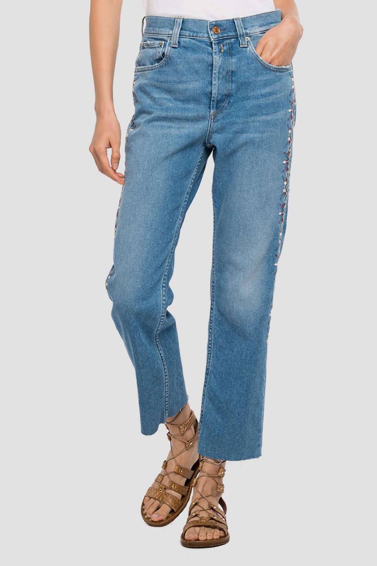 Replay Maijke Cropped Straight Fit Yüksek Bel Jeans-Libas Trendy Fashion Store