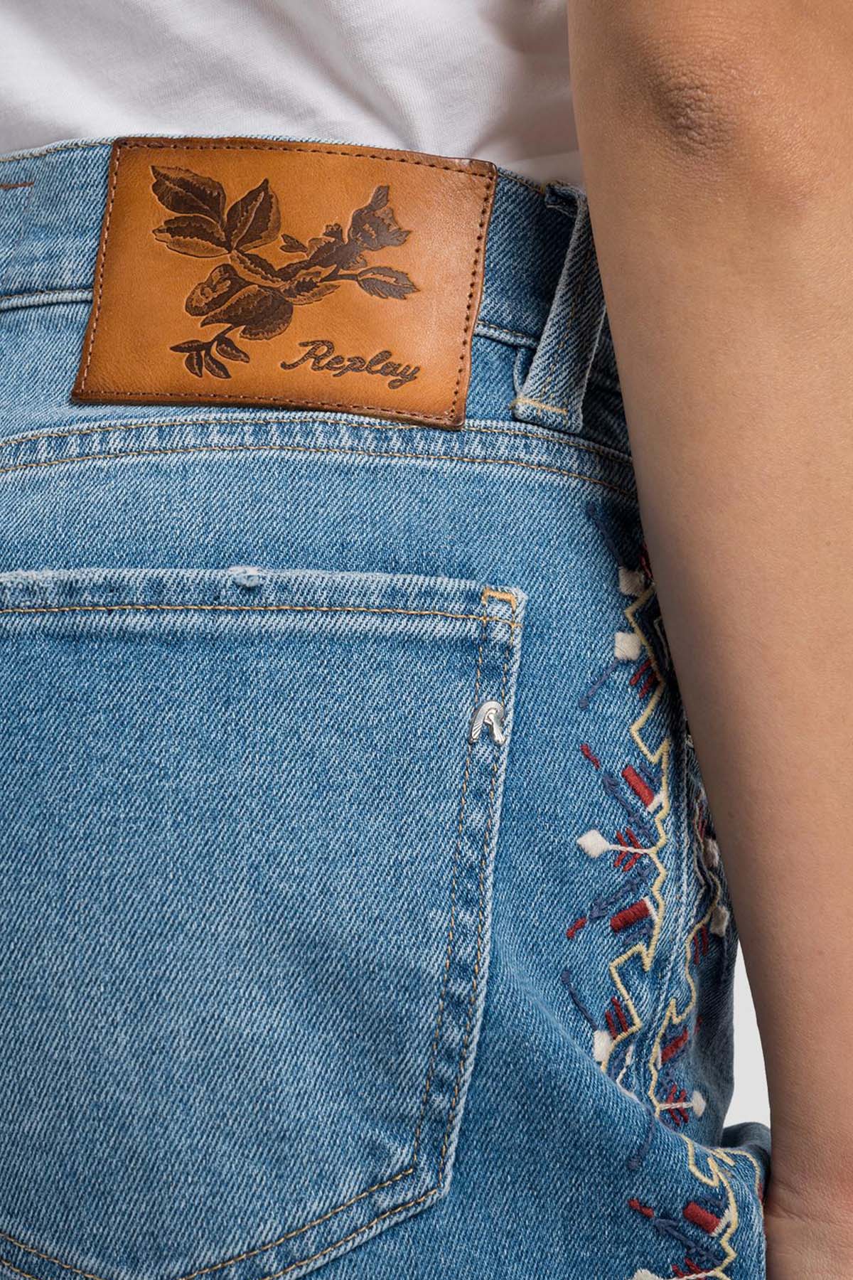 Replay Maijke Cropped Straight Fit Yüksek Bel Jeans-Libas Trendy Fashion Store