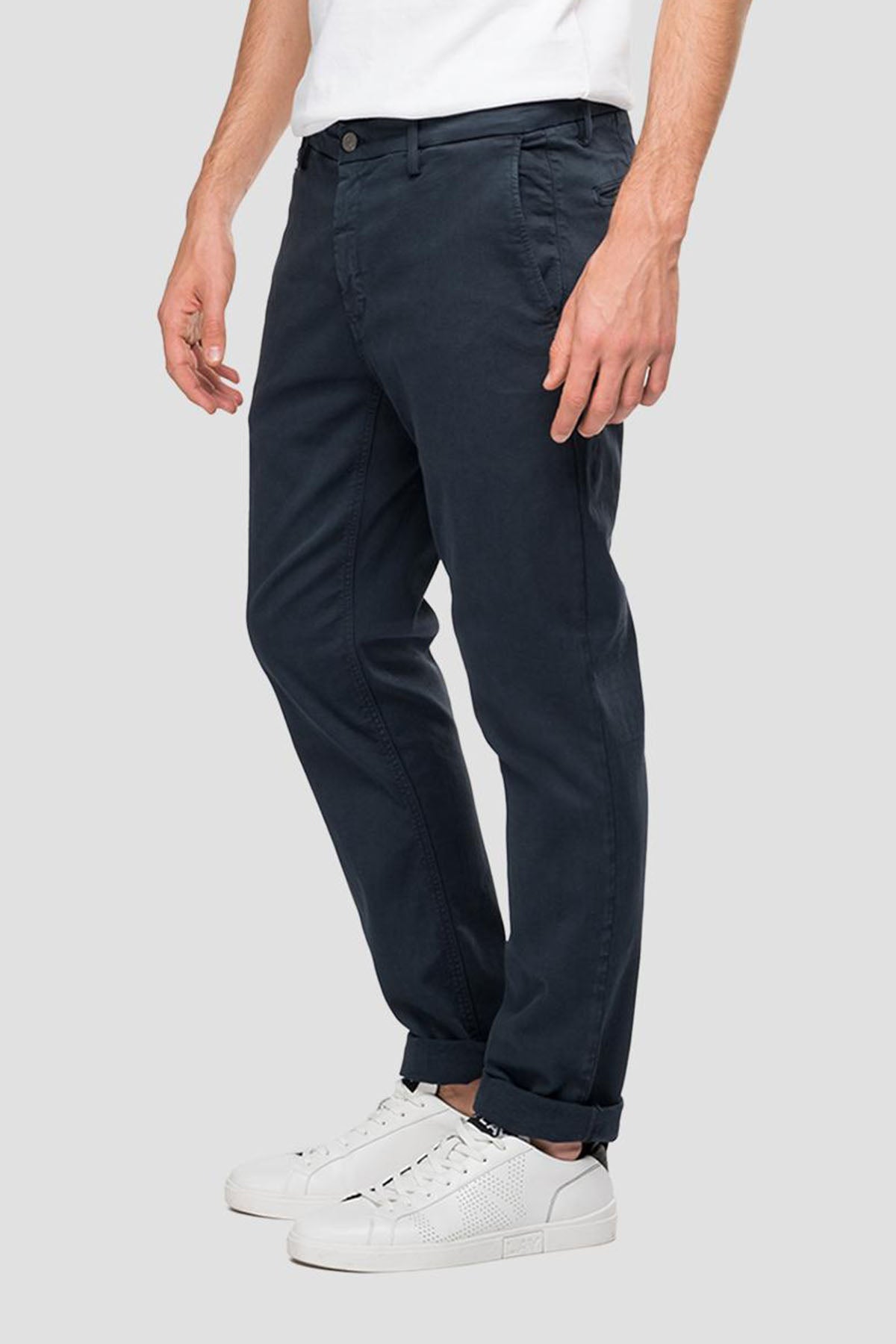 Replay Benni Regular Fit Hyperflex Extra Light Chino Pantolon-Libas Trendy Fashion Store