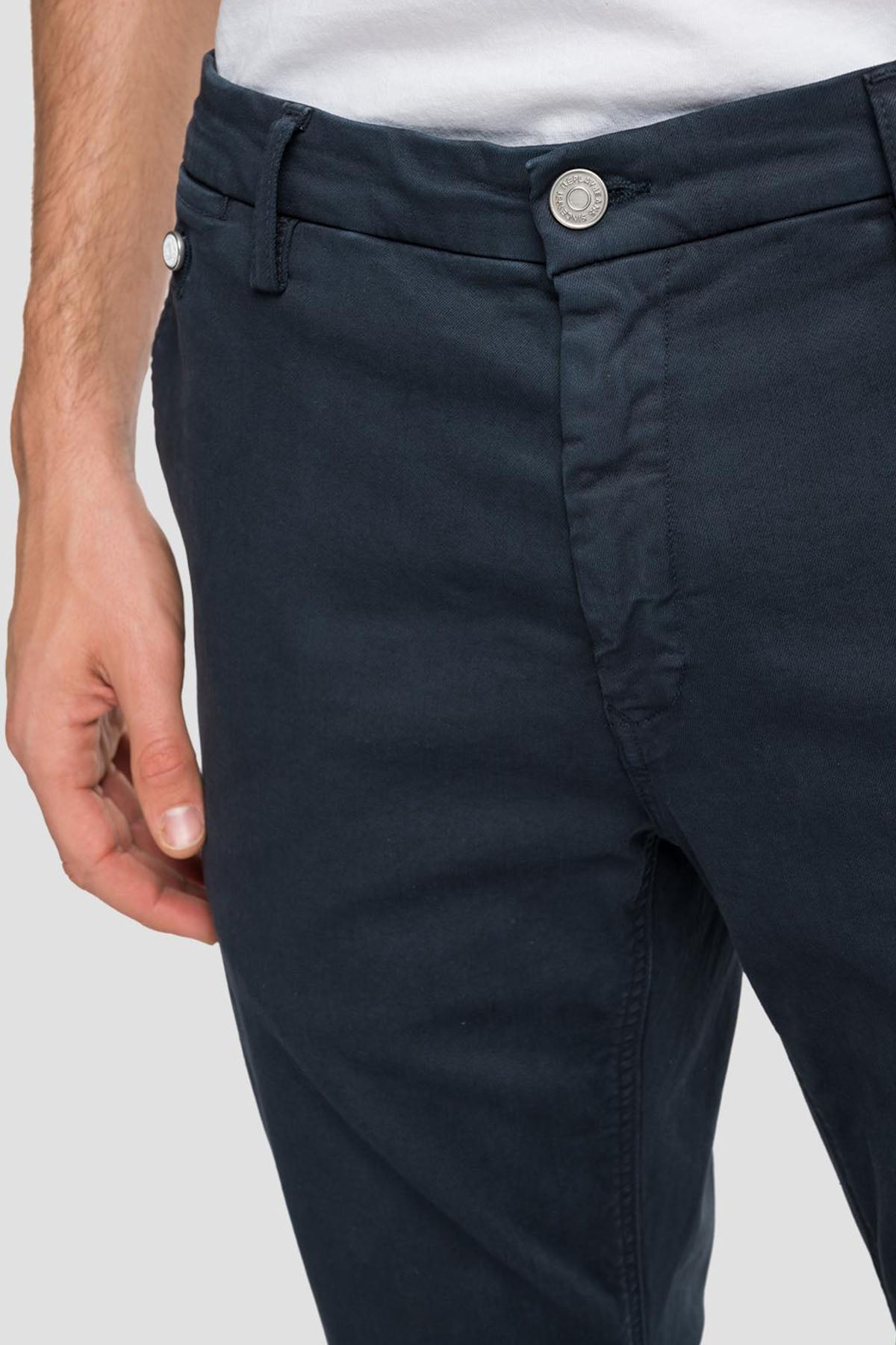 Replay Benni Regular Fit Hyperflex Extra Light Chino Pantolon-Libas Trendy Fashion Store
