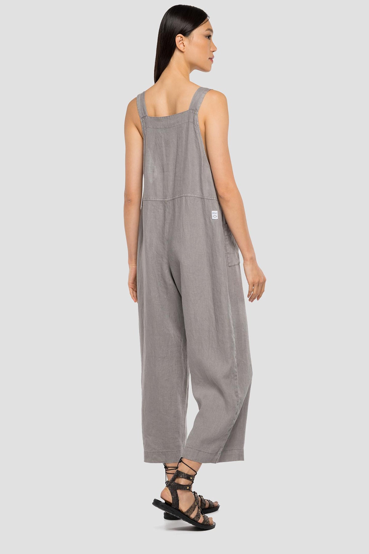 Replay Rahat Kesim Bağlama Askılı Keten Tulum-Libas Trendy Fashion Store