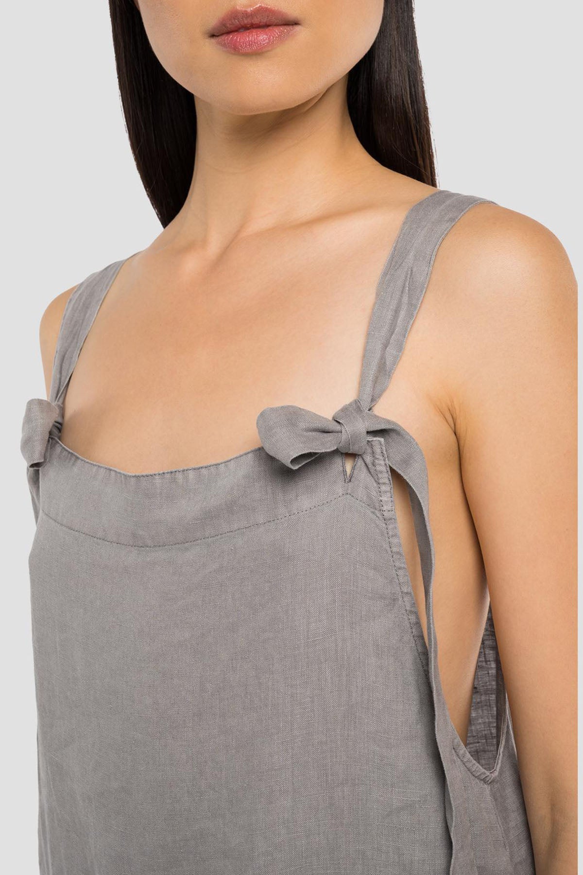 Replay Rahat Kesim Bağlama Askılı Keten Tulum-Libas Trendy Fashion Store