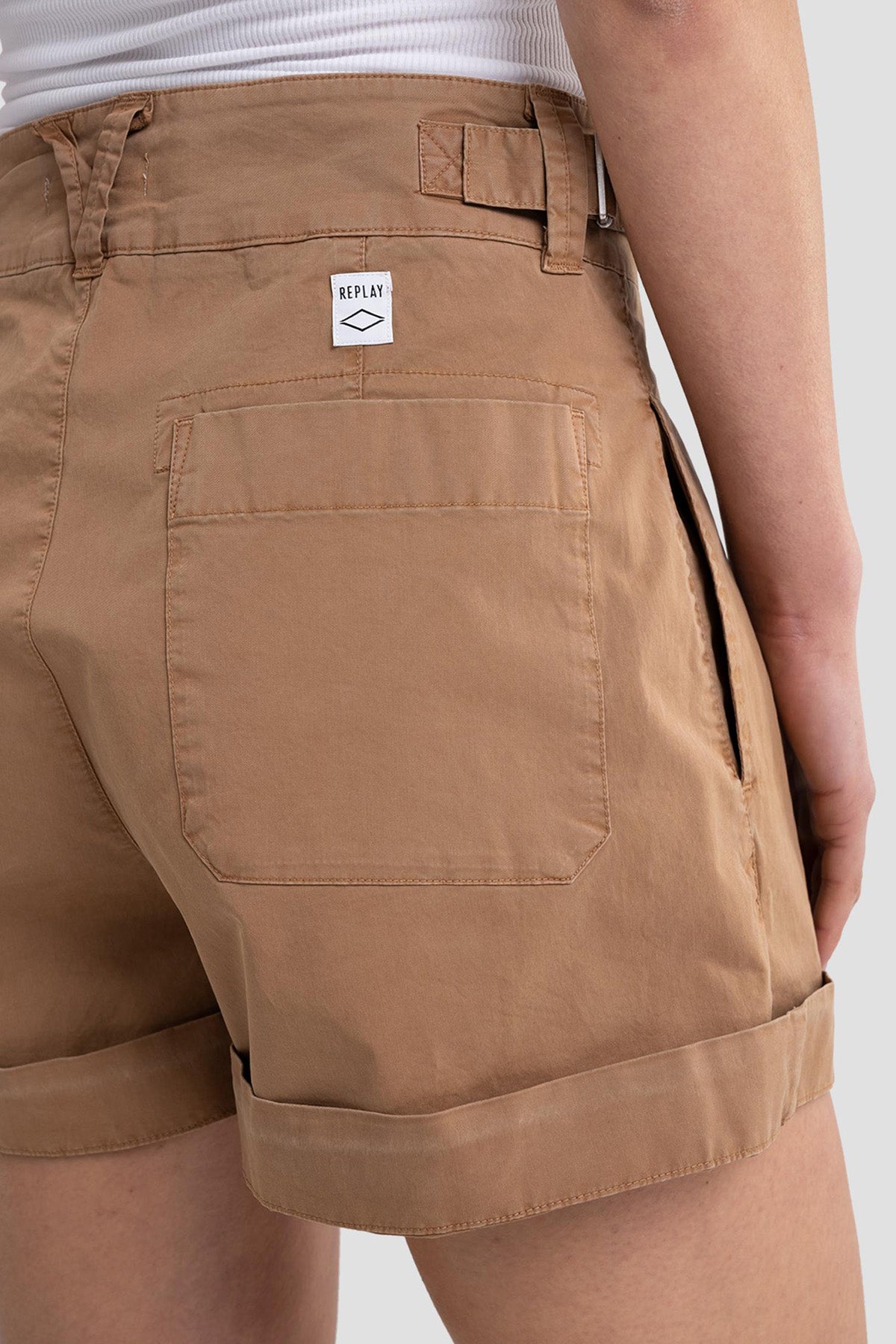 Replay Yüksek Bel Pileli Streç Şort-Libas Trendy Fashion Store