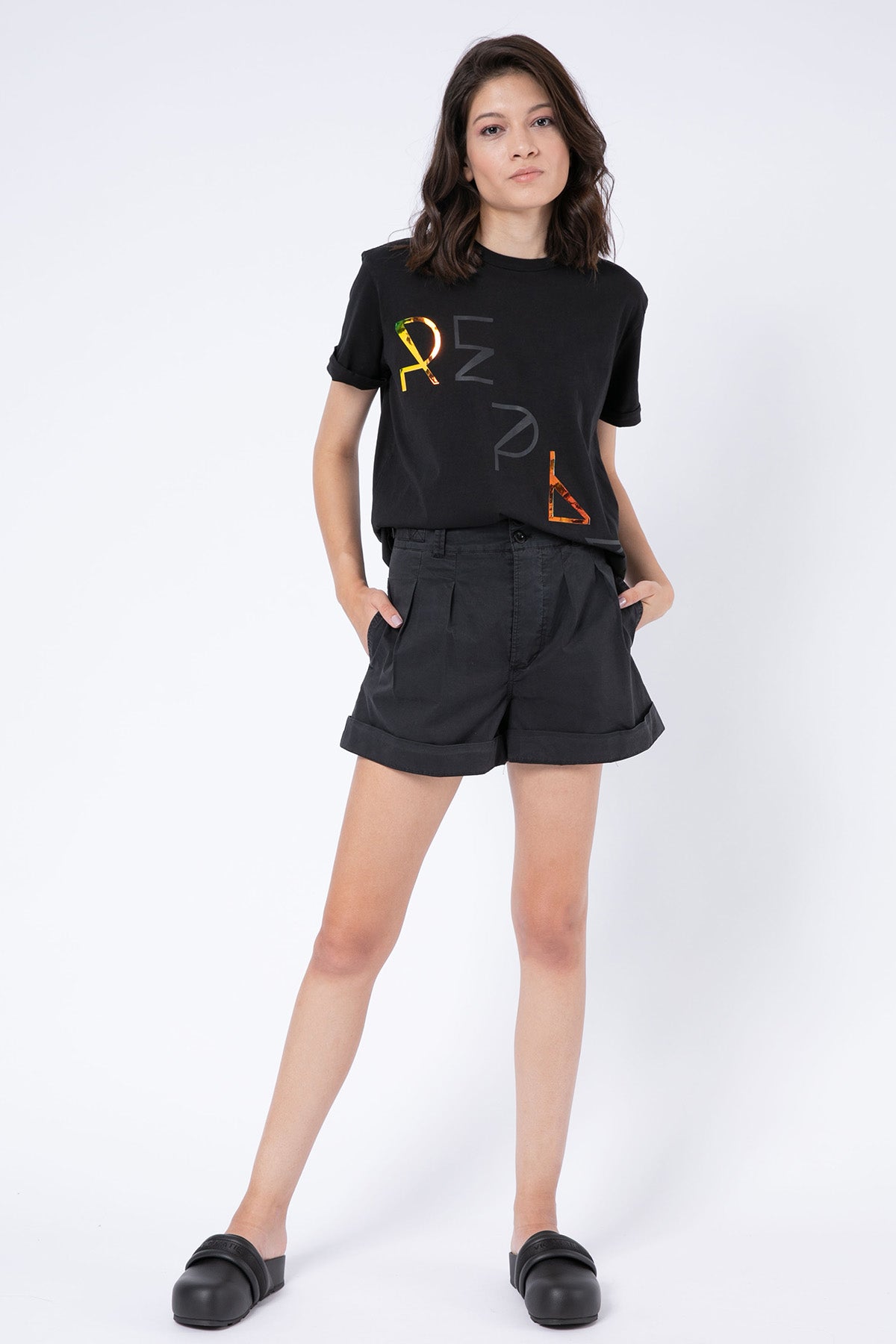 Replay Yüksek Bel Pileli Streç Şort-Libas Trendy Fashion Store