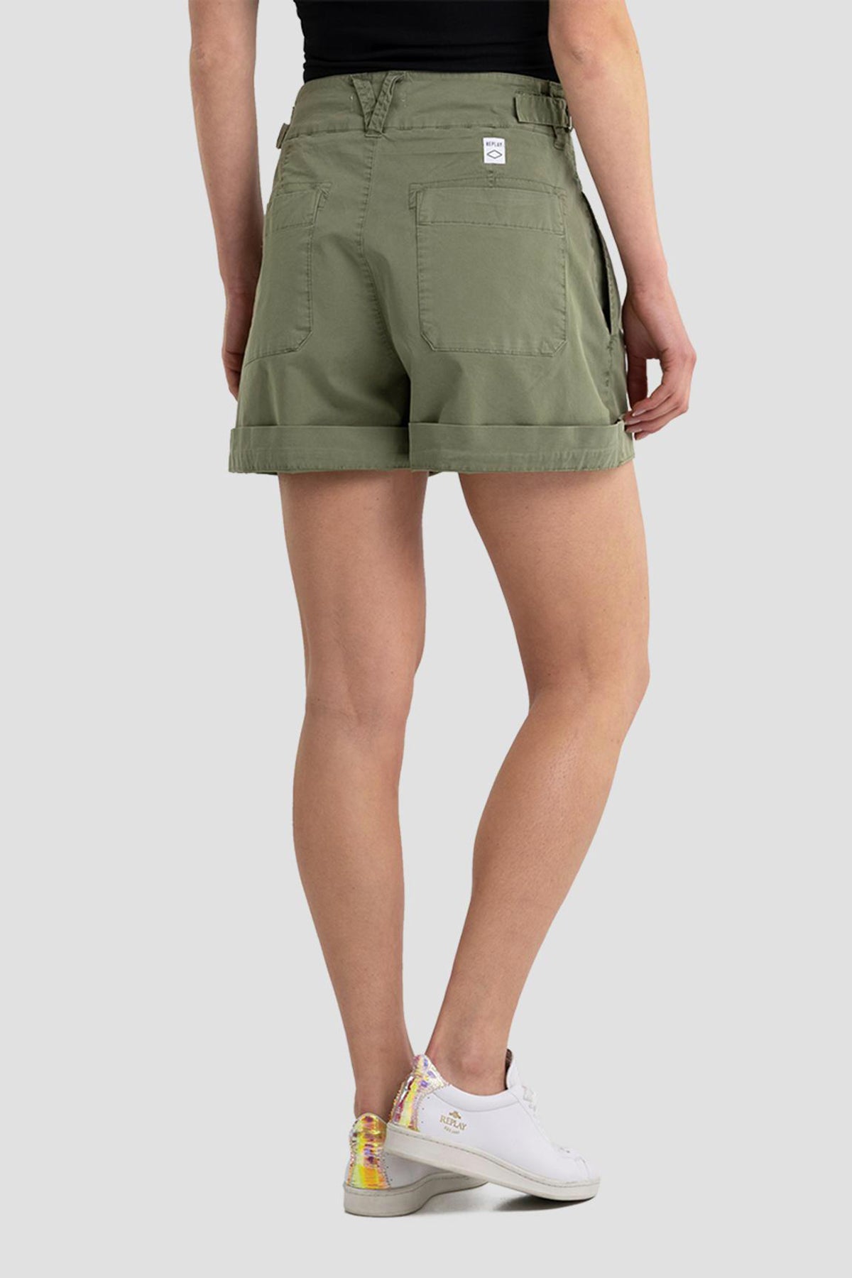 Replay Yüksek Bel Pileli Streç Şort-Libas Trendy Fashion Store