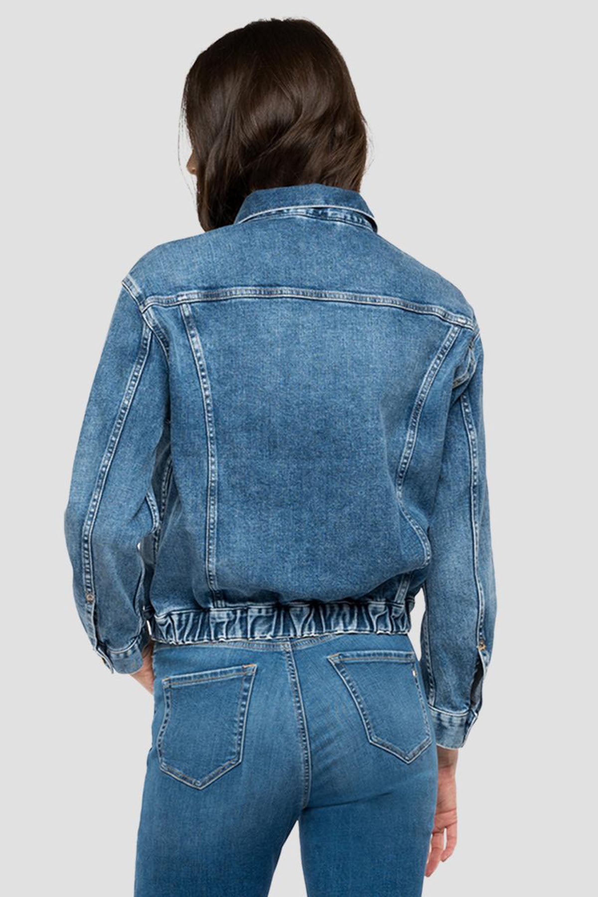 Replay Beli Lastikli Denim Ceket-Libas Trendy Fashion Store