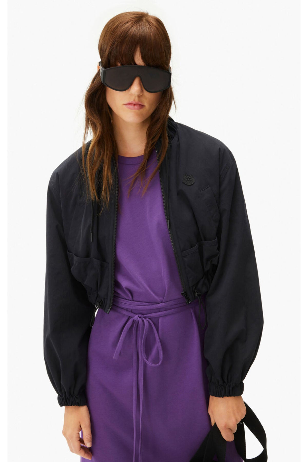 Kenzo Belden Büzgülü Crop Ceket-Libas Trendy Fashion Store