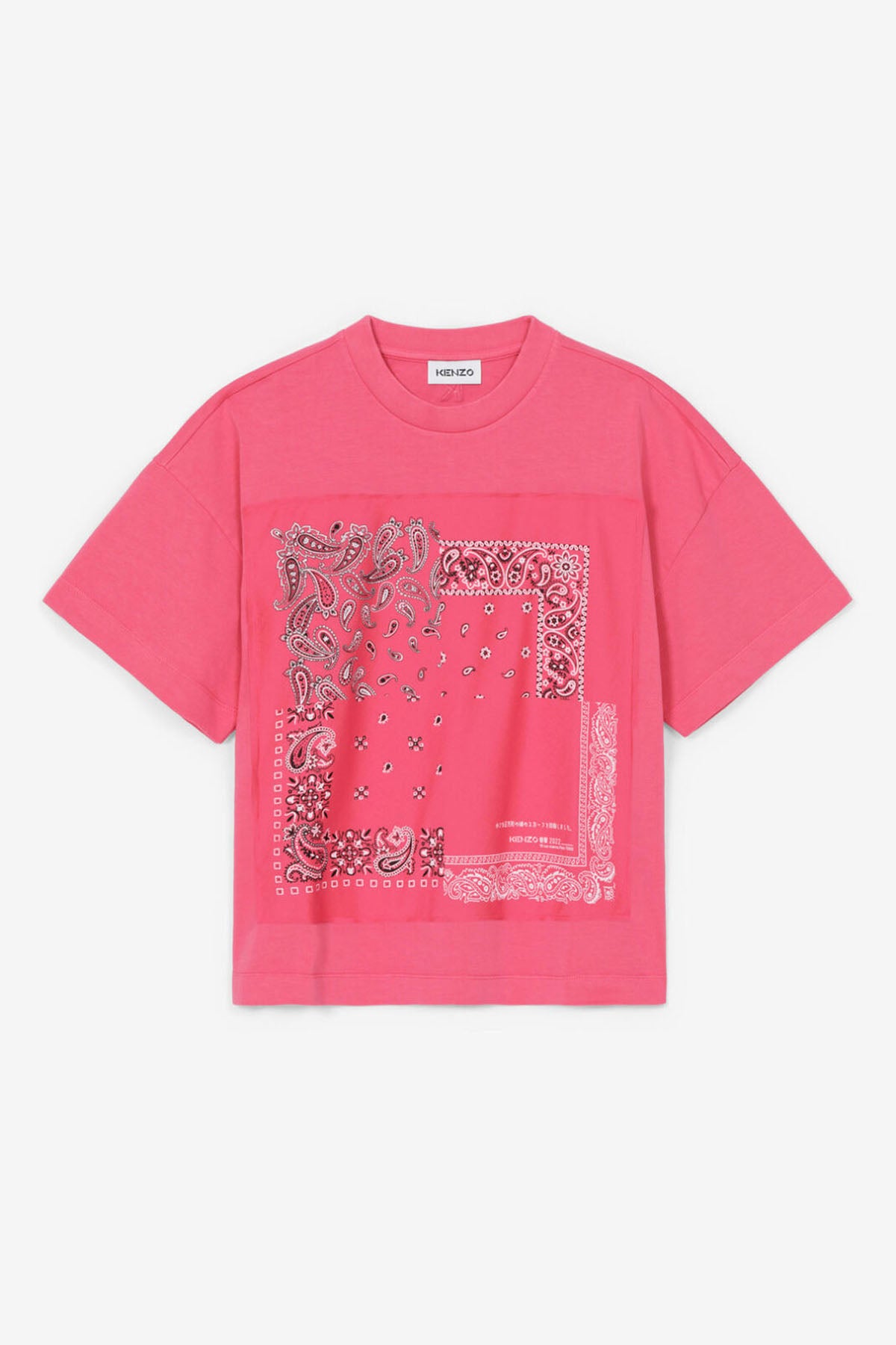 Kenzo Şal Desenli Loose Fit T-shirt-Libas Trendy Fashion Store
