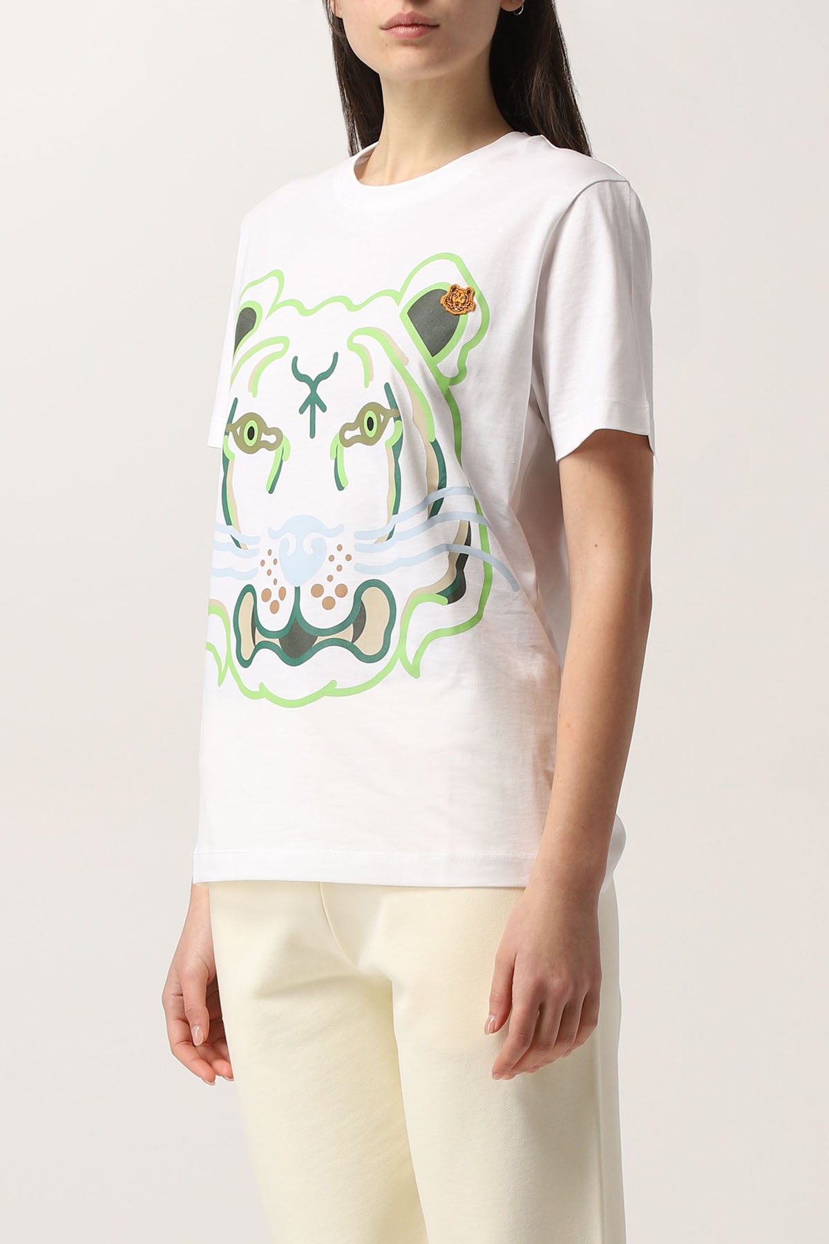 Kenzo K-Tiger Kaplan Logolu Geniş Kesim T-shirt-Libas Trendy Fashion Store
