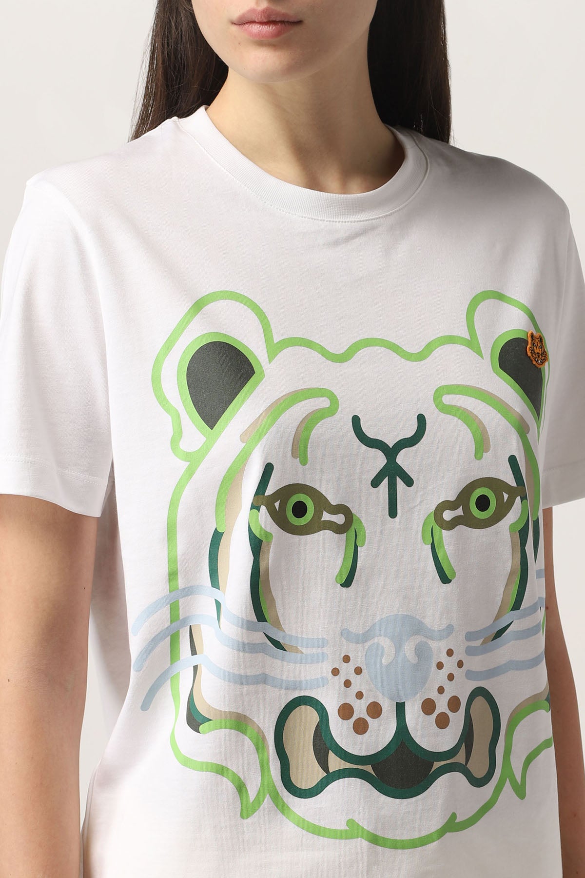 Kenzo K-Tiger Kaplan Logolu Geniş Kesim T-shirt-Libas Trendy Fashion Store