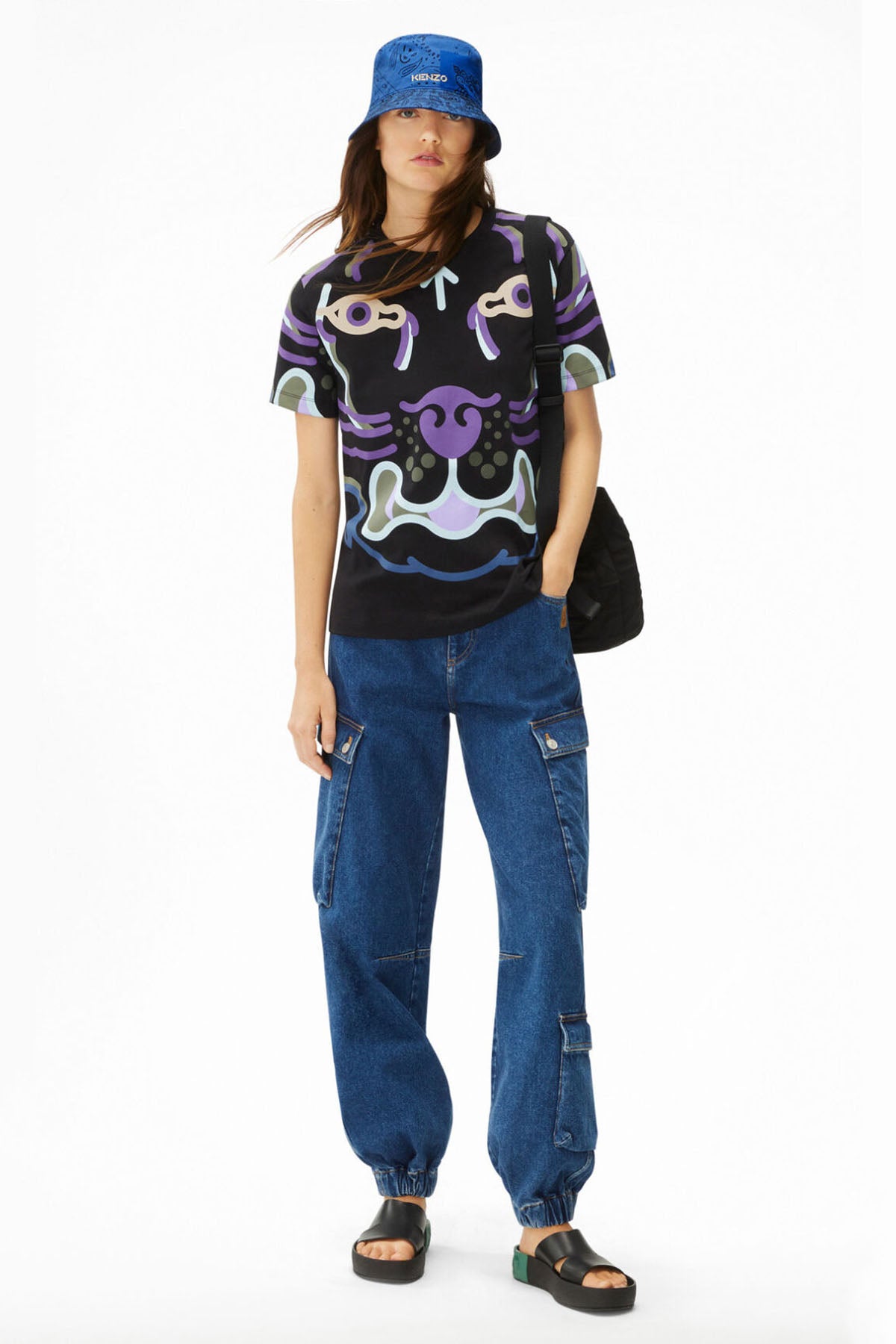 Kenzo K-Tiger Kaplan Logolu Loose Fit T-shirt-Libas Trendy Fashion Store