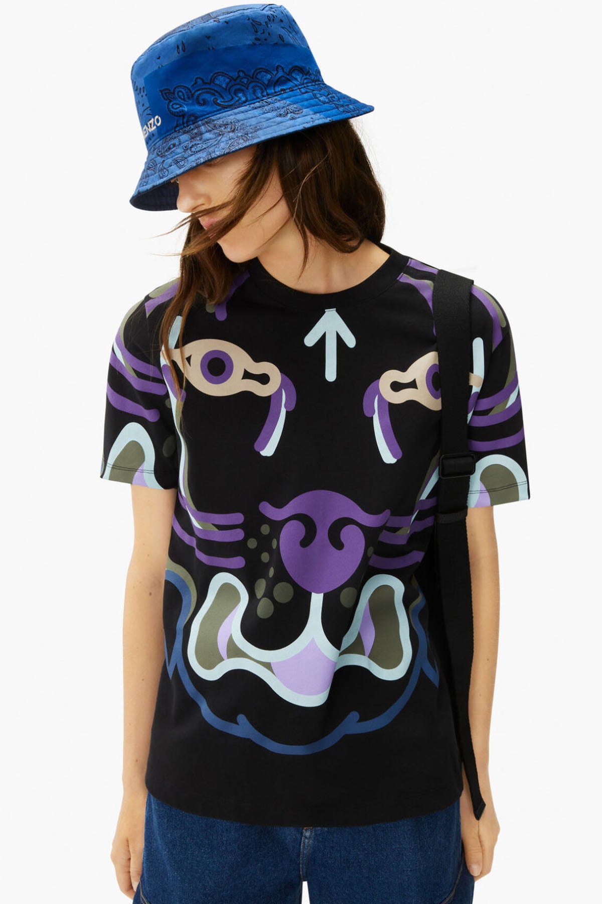 Kenzo K-Tiger Kaplan Logolu Loose Fit T-shirt-Libas Trendy Fashion Store