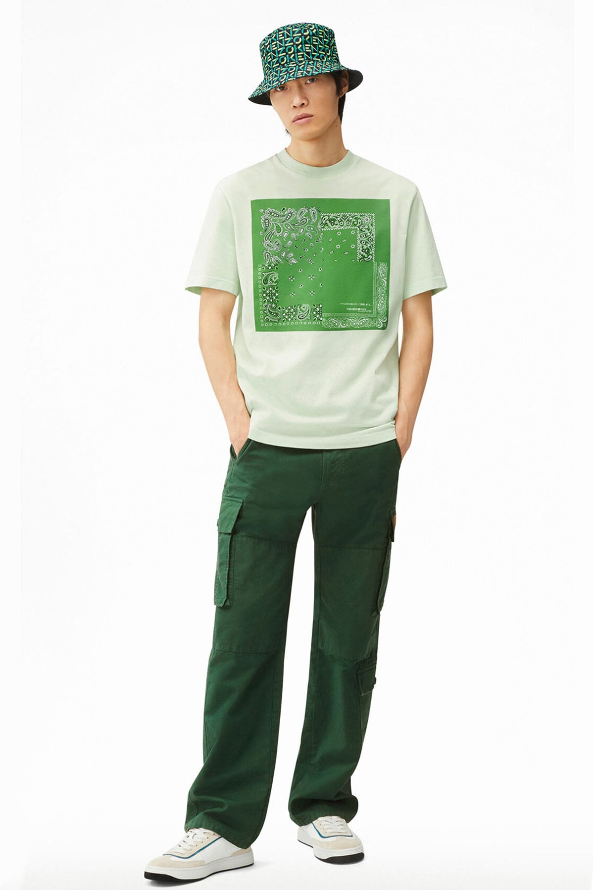 Kenzo Şal Desen Baskılı T-shirt-Libas Trendy Fashion Store
