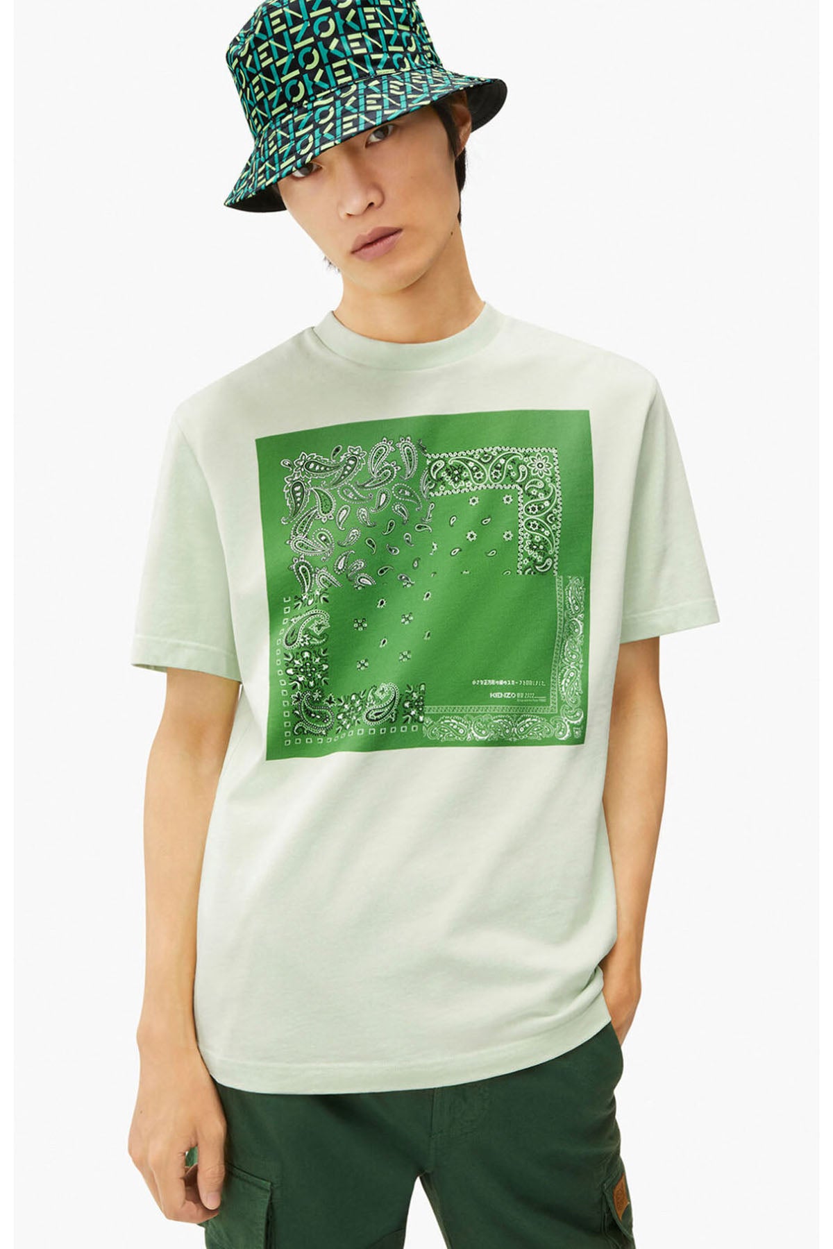 Kenzo Şal Desen Baskılı T-shirt-Libas Trendy Fashion Store
