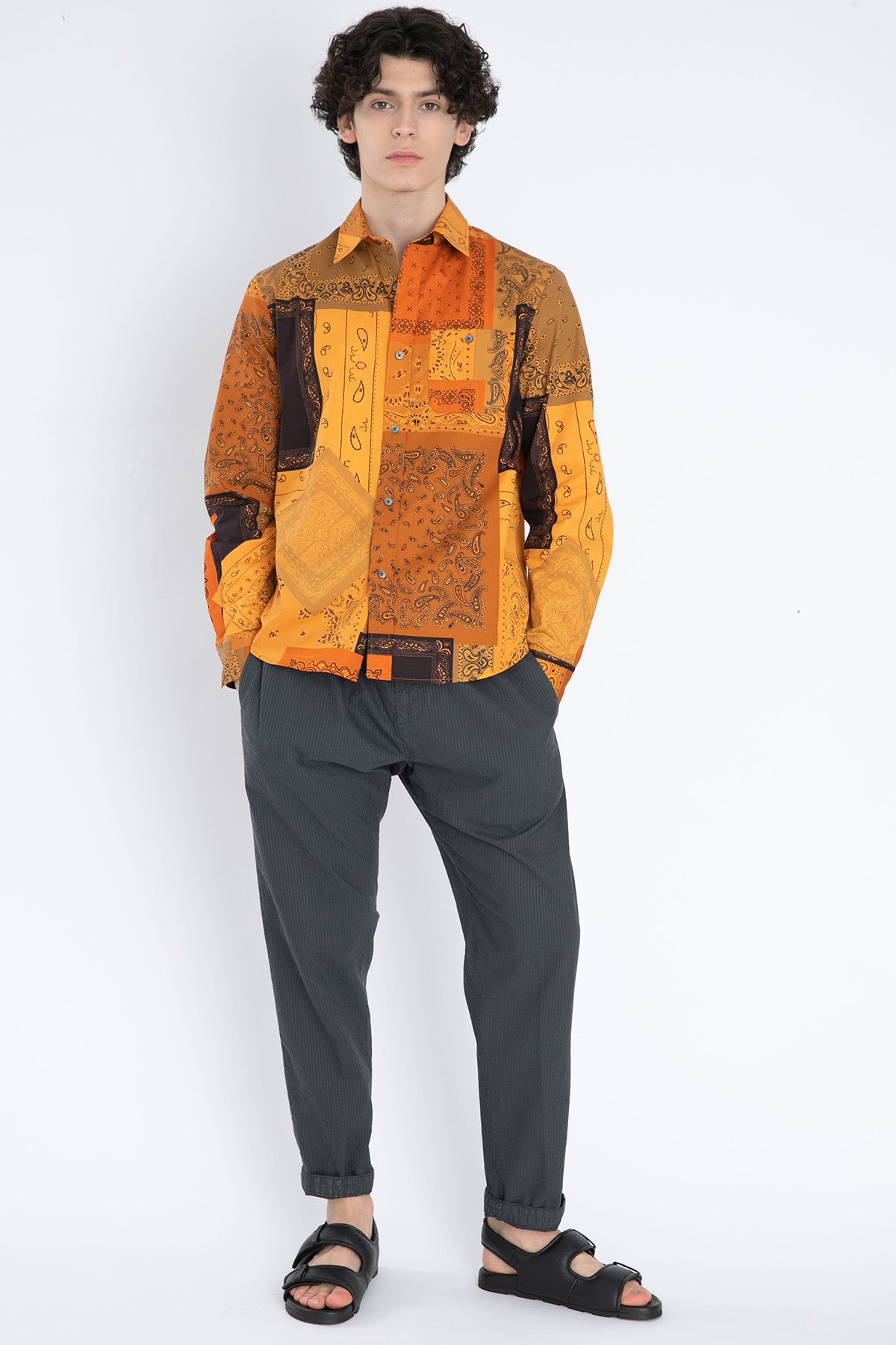 Kenzo Cep Detaylı Şal Desen Gömlek-Libas Trendy Fashion Store