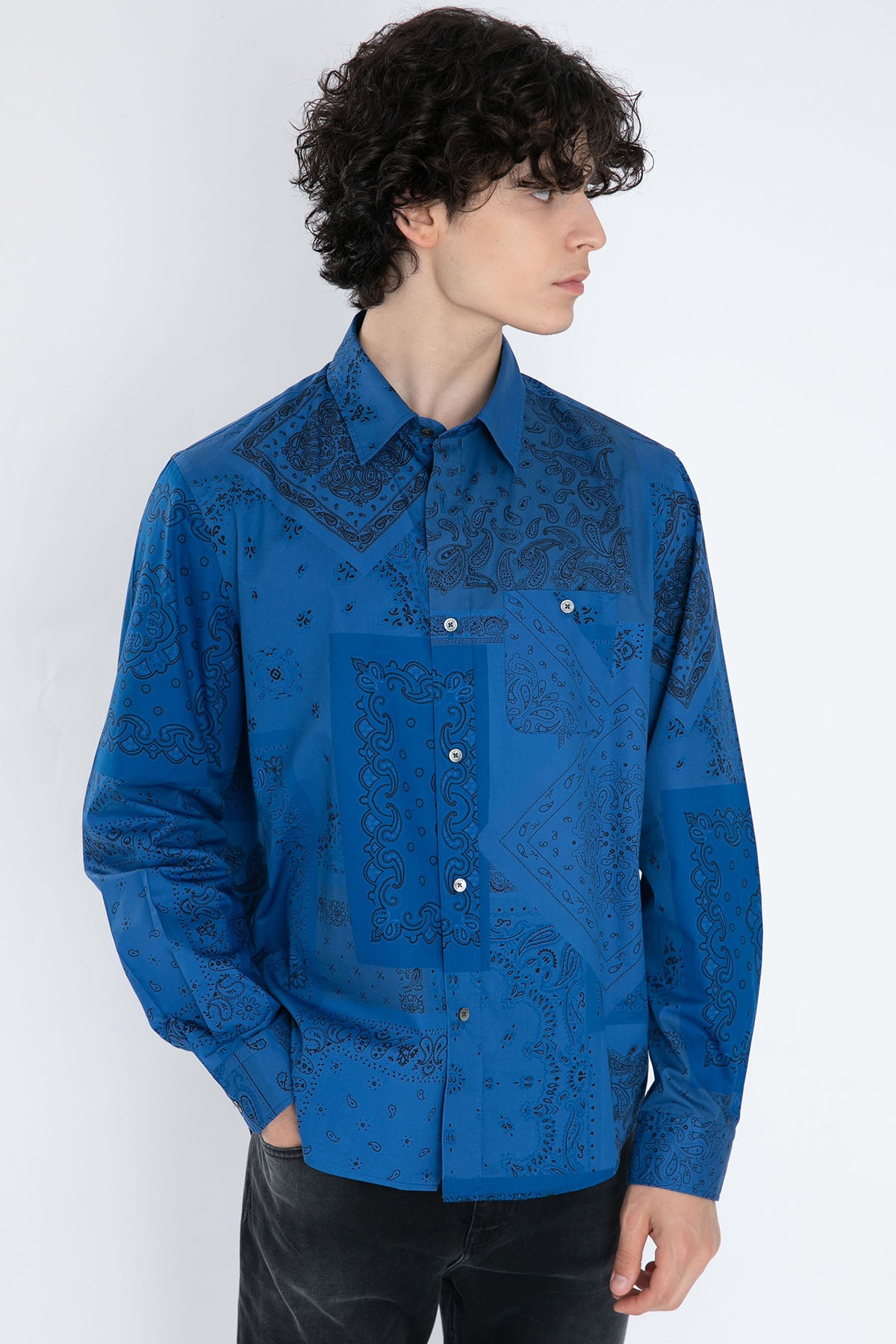 Kenzo Cep Detaylı Şal Desen Gömlek-Libas Trendy Fashion Store