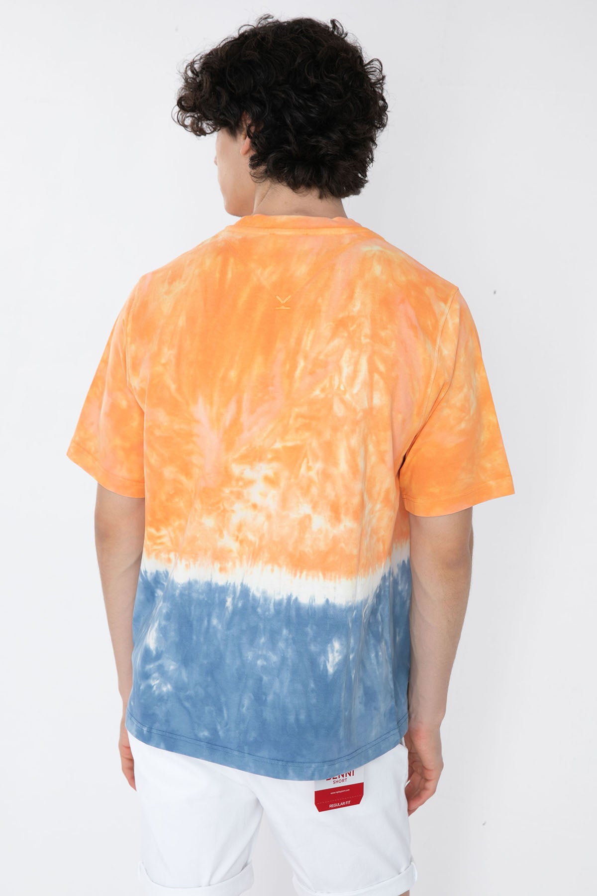 Kenzo Yuvarlak Yaka Batik Renk Bloklu T-shirt-Libas Trendy Fashion Store