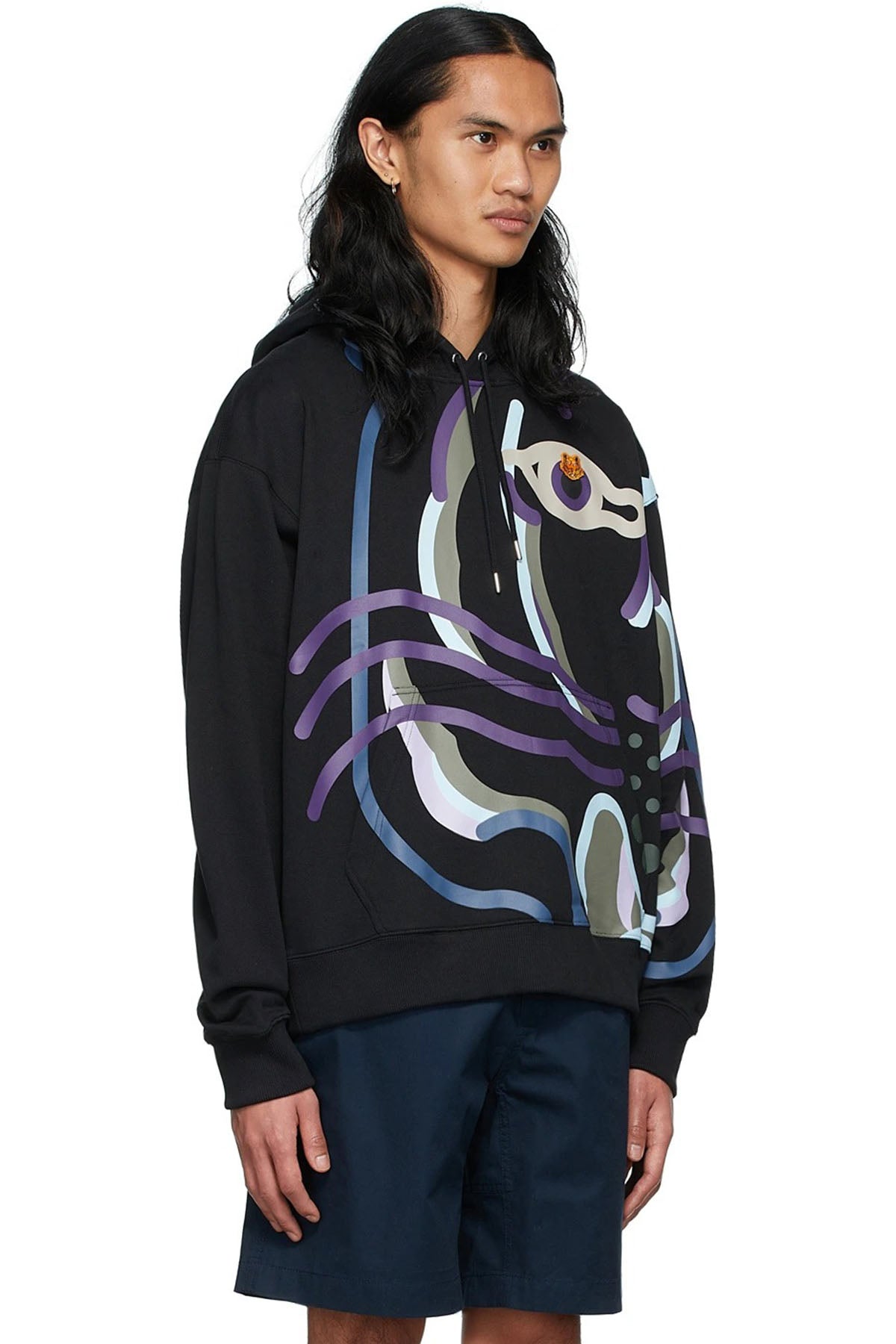 Kenzo Geniş Kesim Kaplan Logolu Kapüşonlu Sweatshirt-Libas Trendy Fashion Store