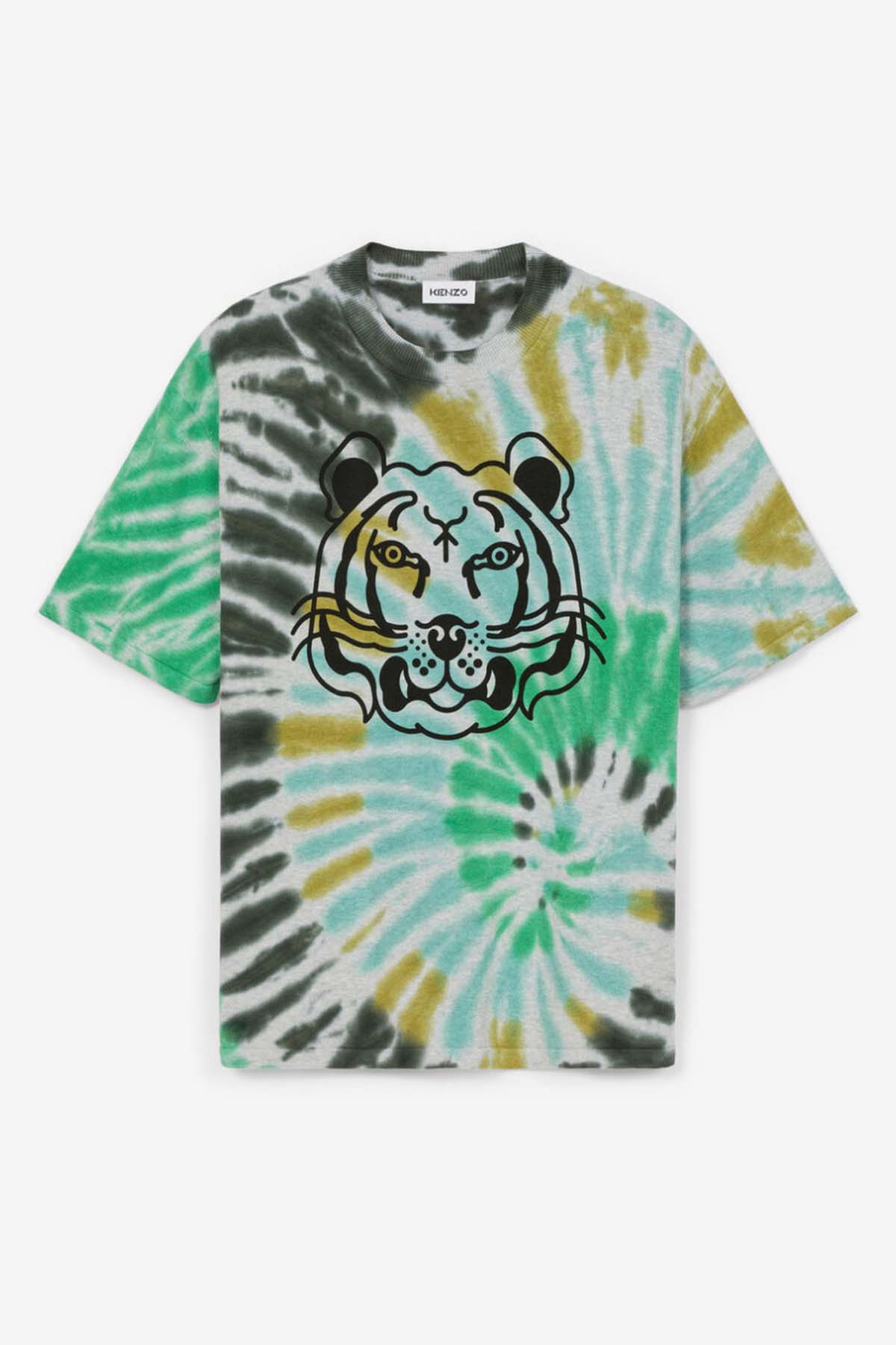 Kenzo Geniş Kesim Kaplan Logolu Triko T-shirt-Libas Trendy Fashion Store