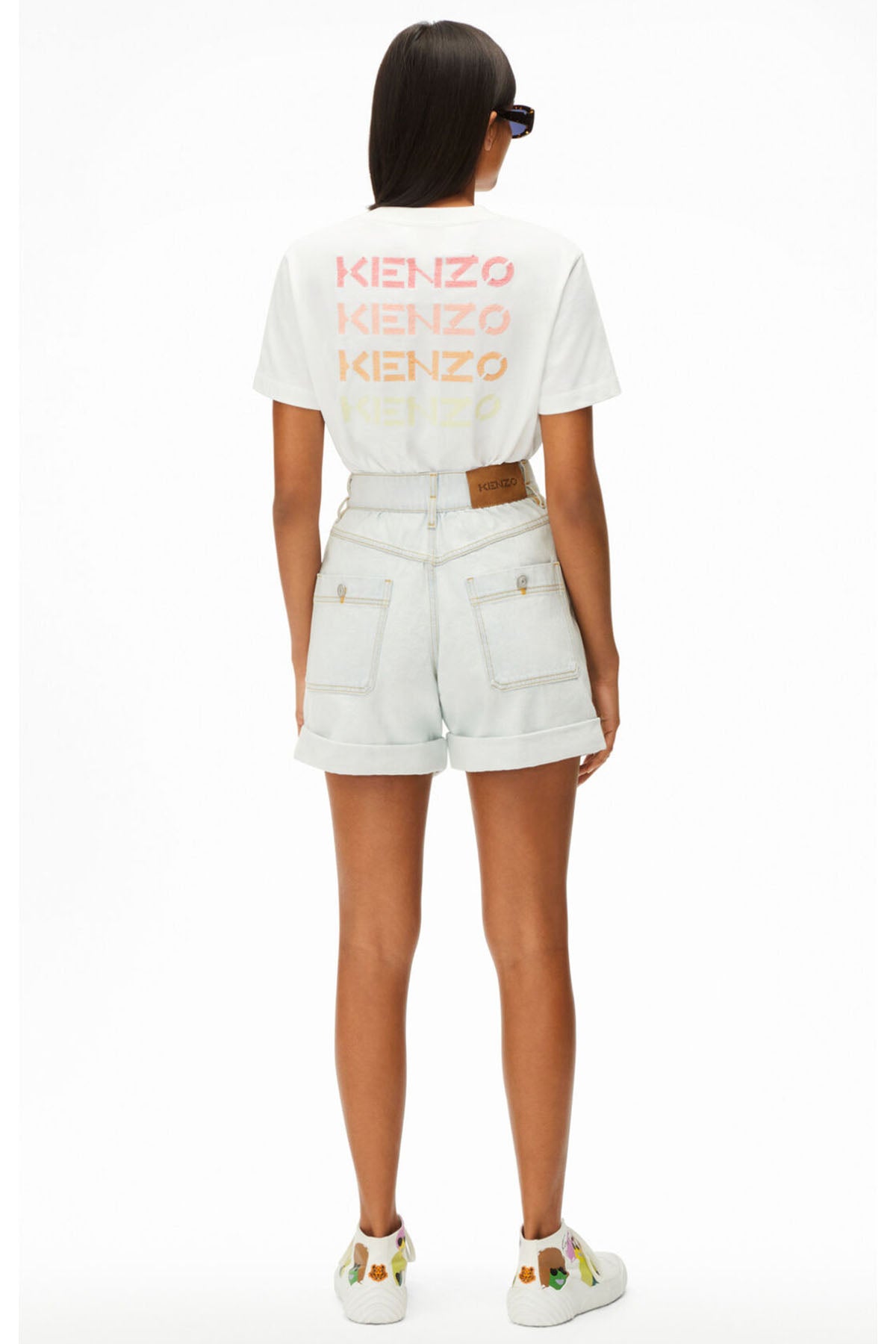 Kenzo Yüksek Bel Jean Şort-Libas Trendy Fashion Store
