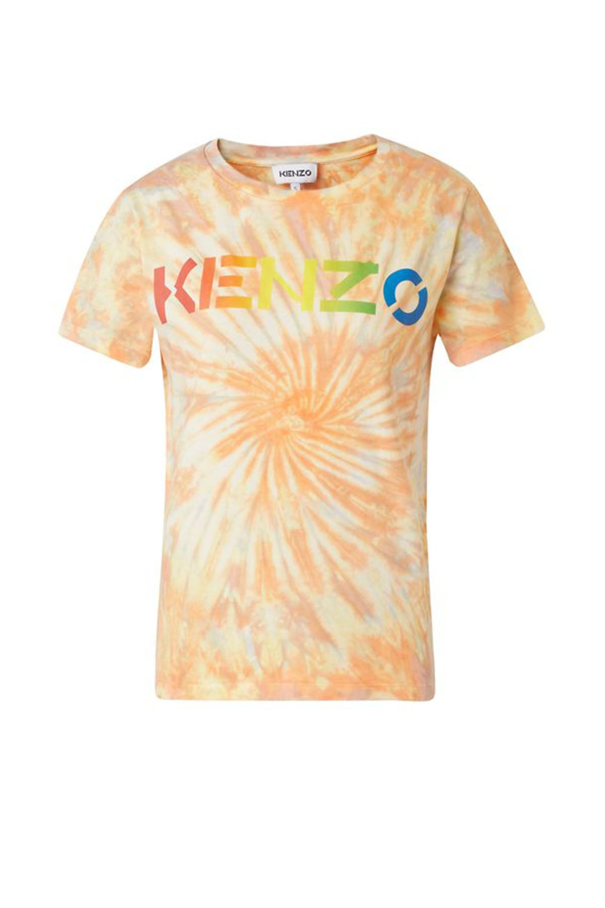 Kenzo Yuvarlak Yaka Renkli Logolu Batik T-shirt-Libas Trendy Fashion Store