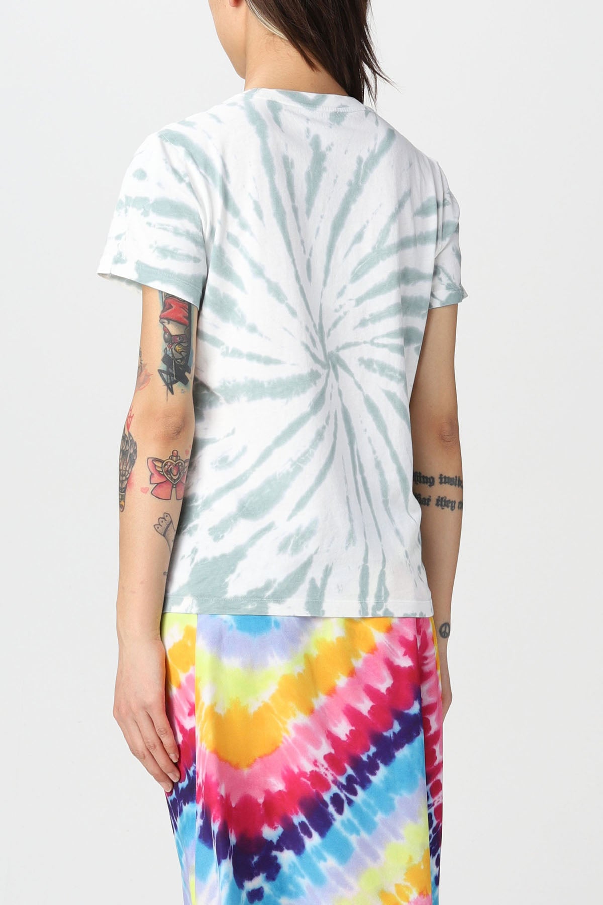 Kenzo Yuvarlak Yaka Renkli Logolu Batik T-shirt-Libas Trendy Fashion Store