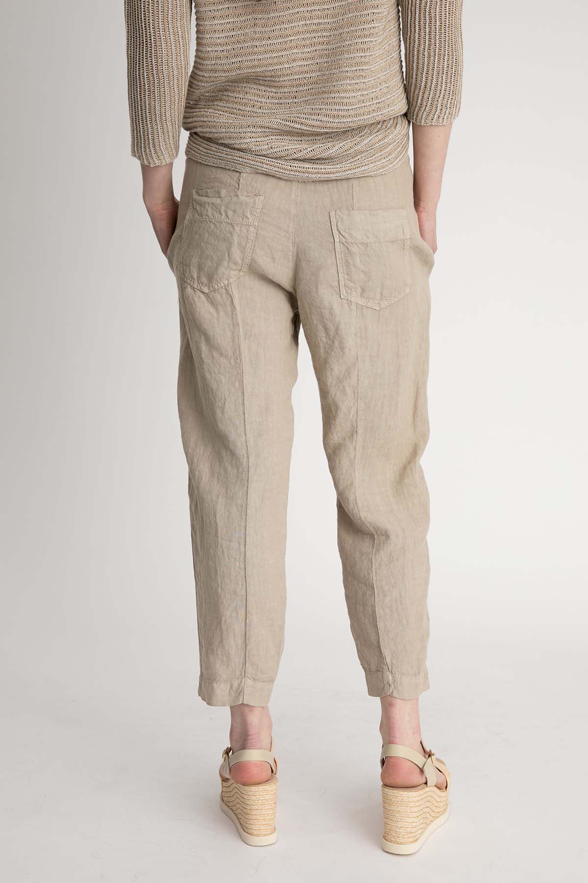 Transit Beli Lastikli Geniş Kesim Keten Pantolon-Libas Trendy Fashion Store