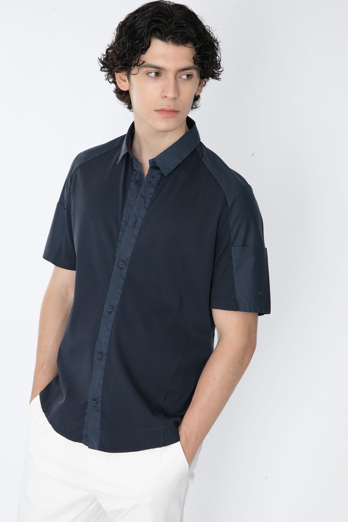 Transit Streç Kısa Kollu Gömlek-Libas Trendy Fashion Store