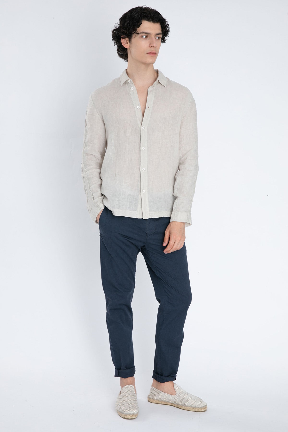 Transit Rahat Kesim Ketenli Gömlek-Libas Trendy Fashion Store