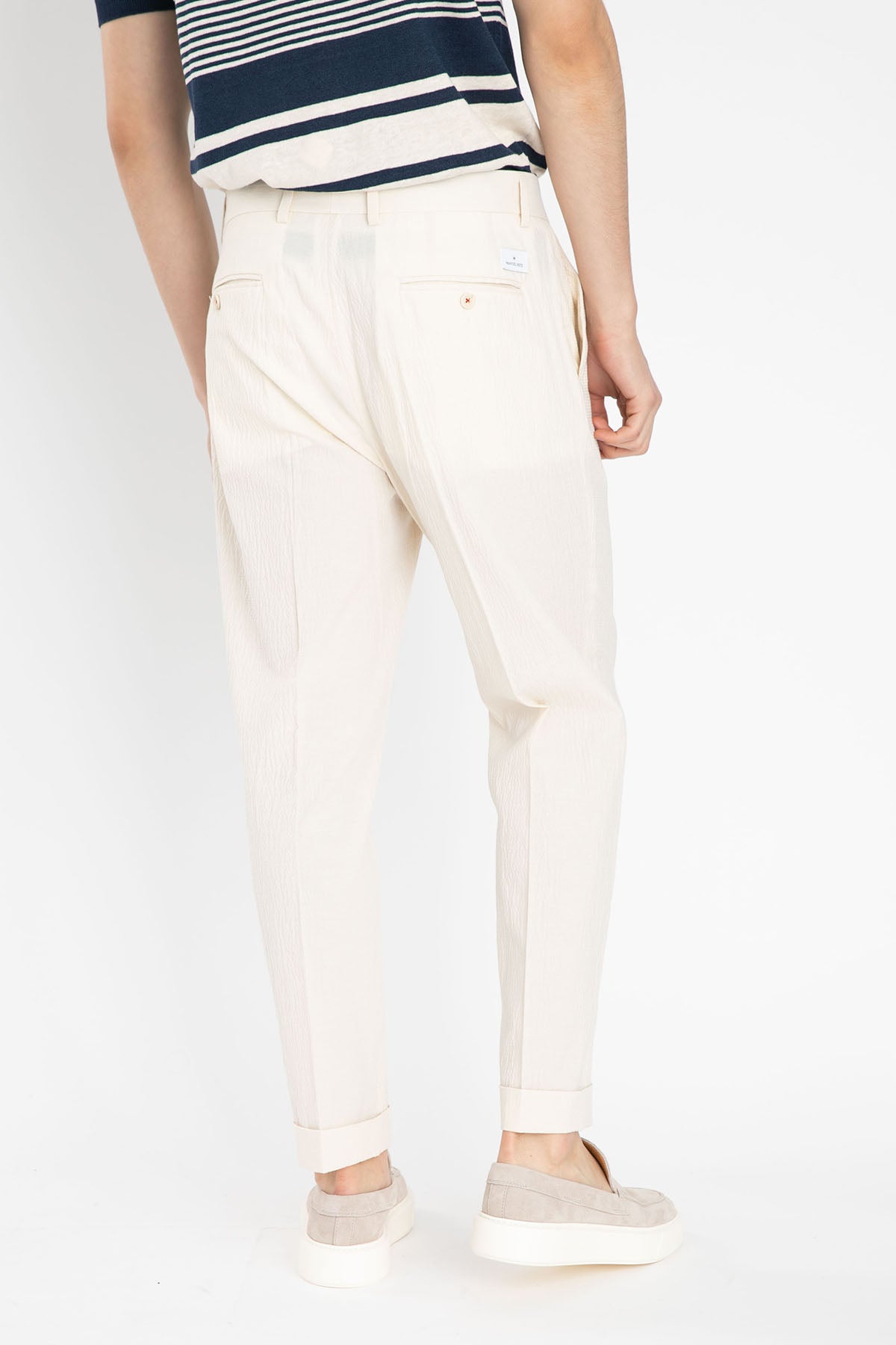 Manuel Ritz Tek Pile Duble Paça Gofre Pantolon-Libas Trendy Fashion Store