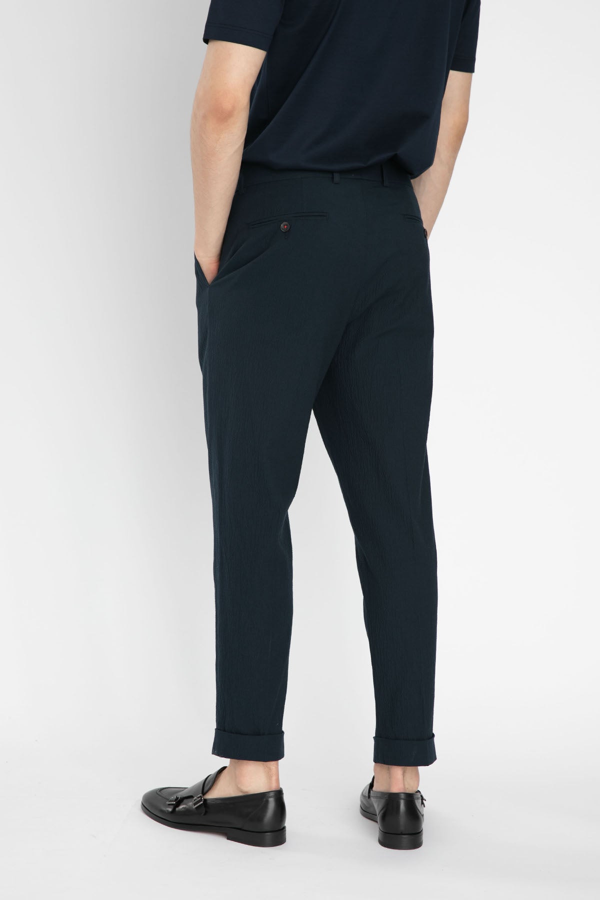 Manuel Ritz Tek Pile Duble Paça Gofre Pantolon-Libas Trendy Fashion Store