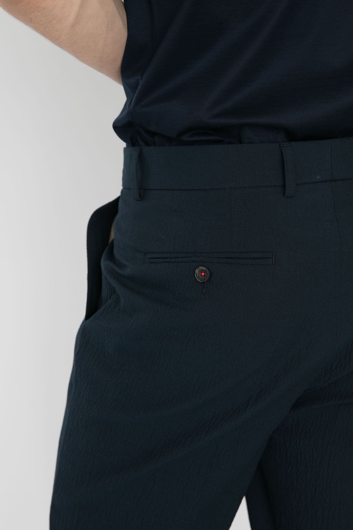 Manuel Ritz Tek Pile Duble Paça Gofre Pantolon-Libas Trendy Fashion Store