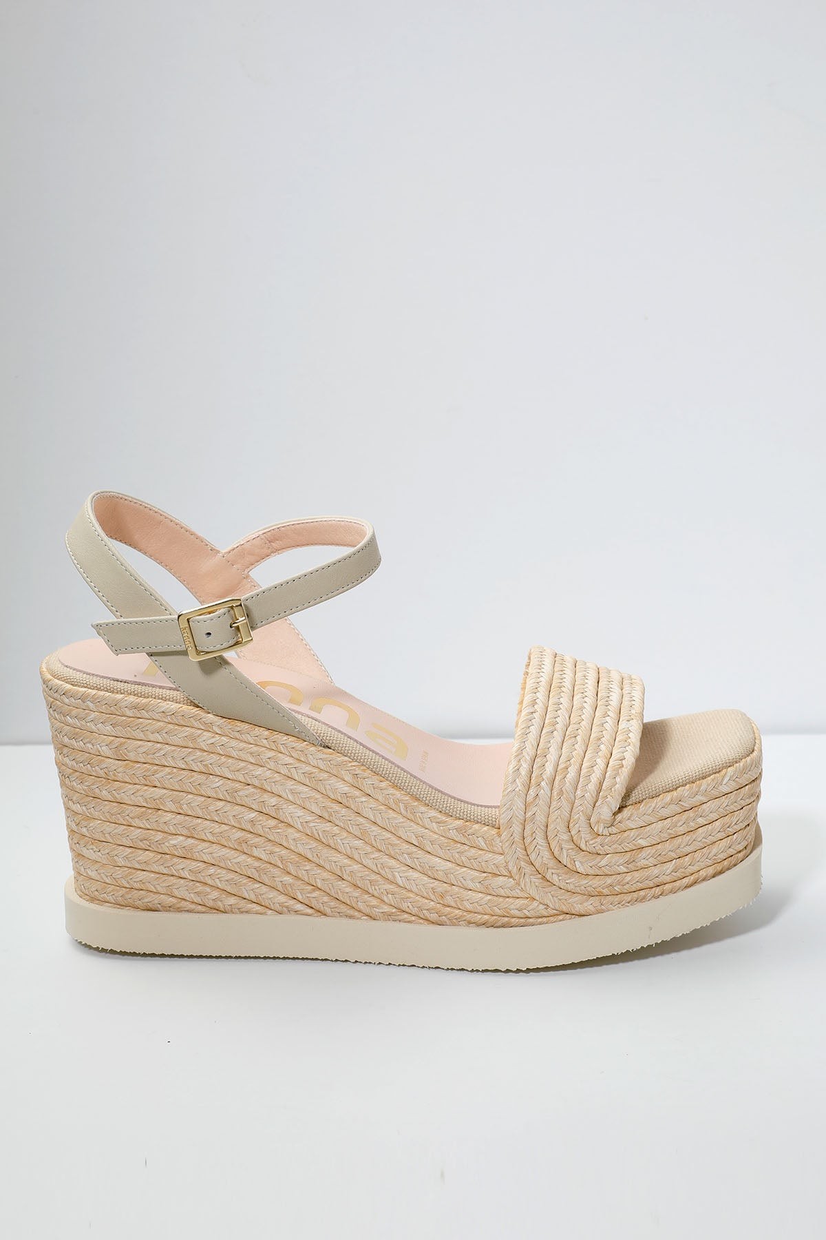 Kanna Küt Burun Dolgu Topuk Hasır Sandalet-Libas Trendy Fashion Store