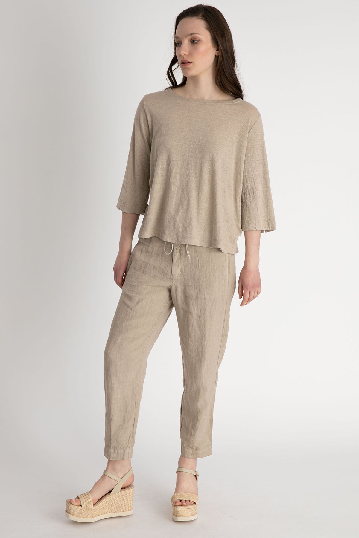 Kanna Küt Burun Dolgu Topuk Hasır Sandalet-Libas Trendy Fashion Store