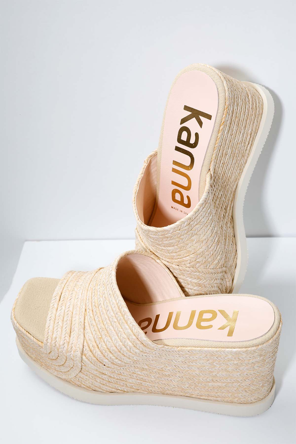 Kanna Platform Tabanlı Hasır Terlik-Libas Trendy Fashion Store